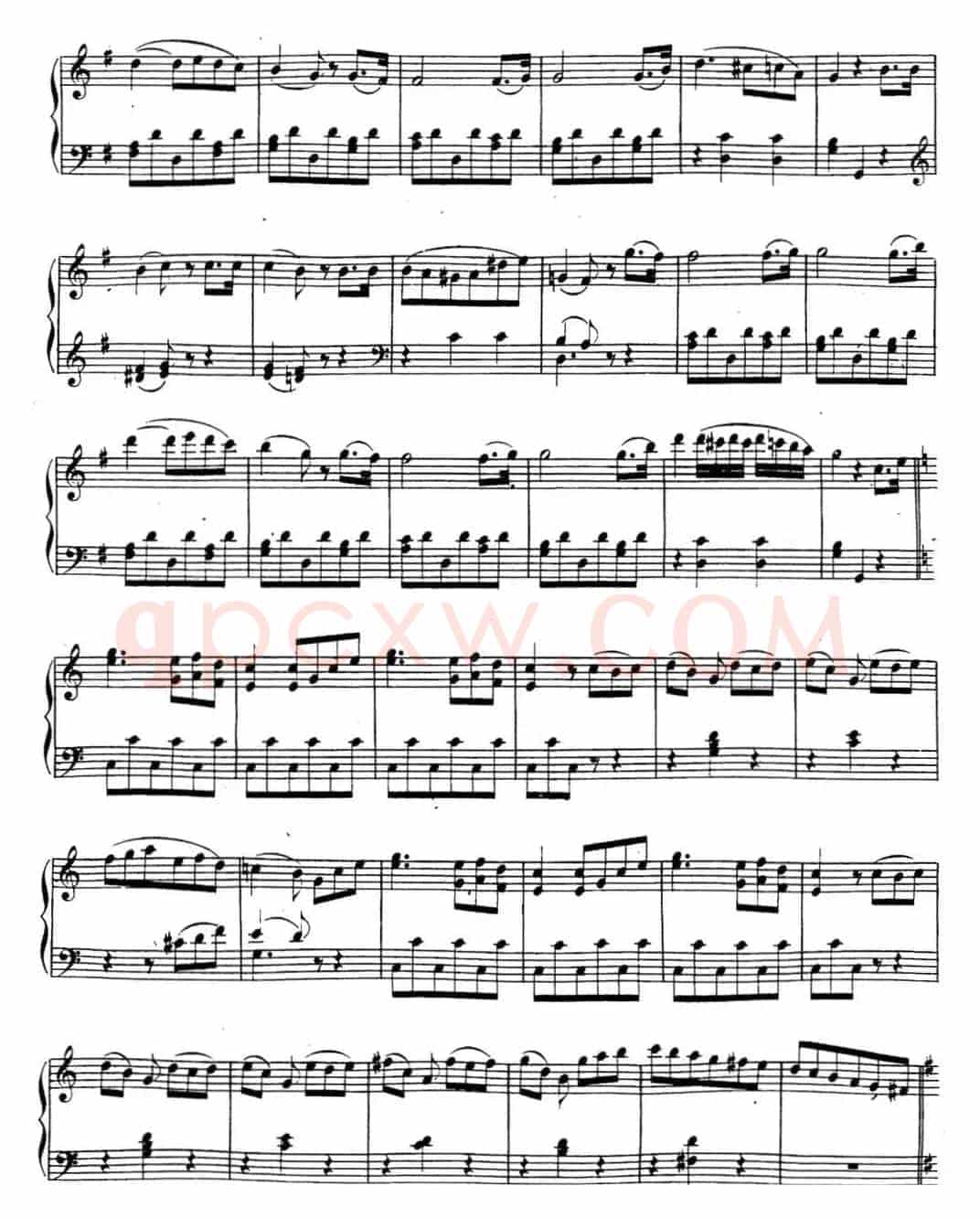 贝多芬钢琴奏鸣曲20 G大调 Op.49 No.2 G major
