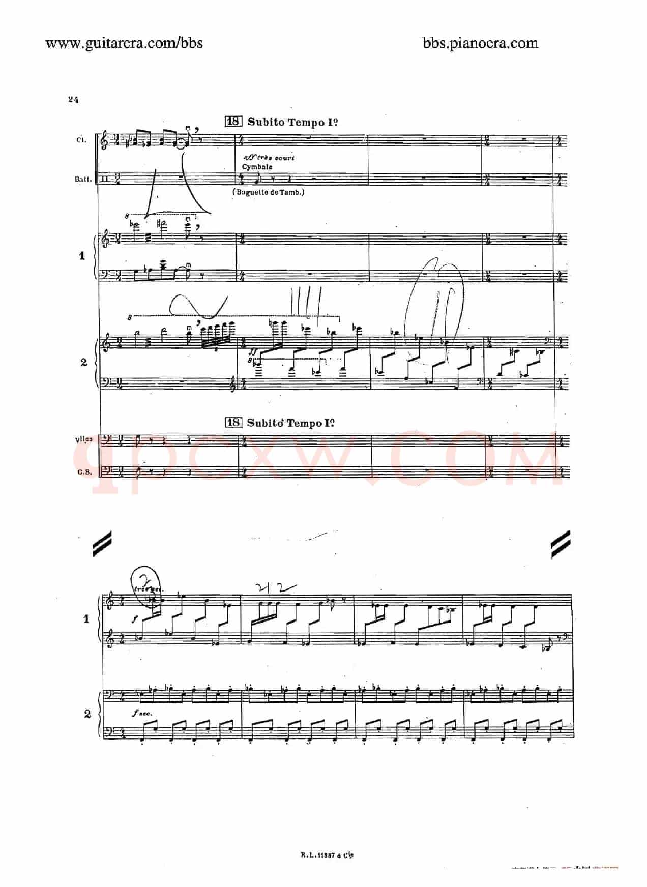 Concerto for 2 Pianos in d Minor(d小调双钢琴协奏曲·总谱)