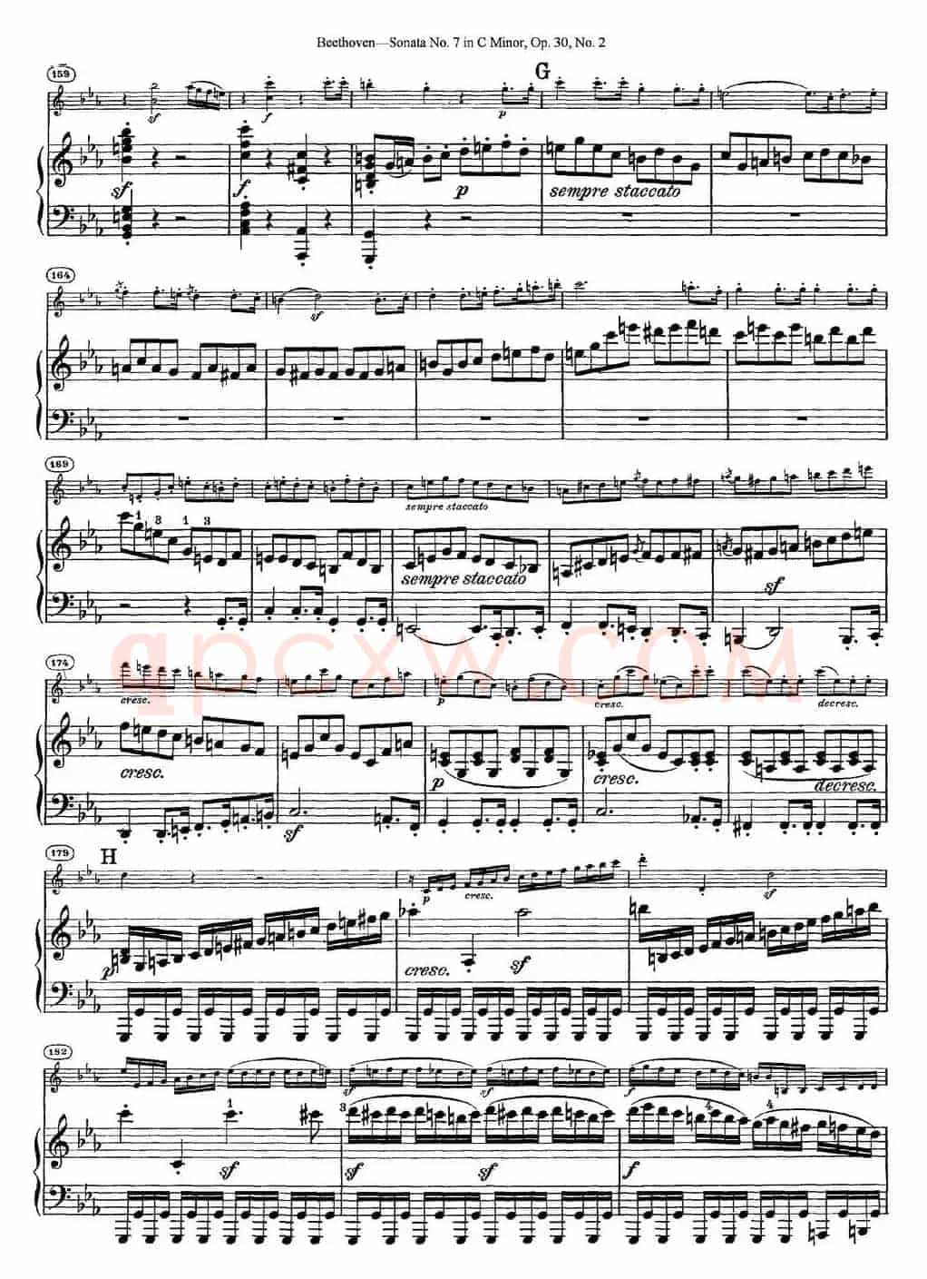 Violin Sonata No.7 in C Minor Op.30 No.2（小提琴+钢琴伴奏）