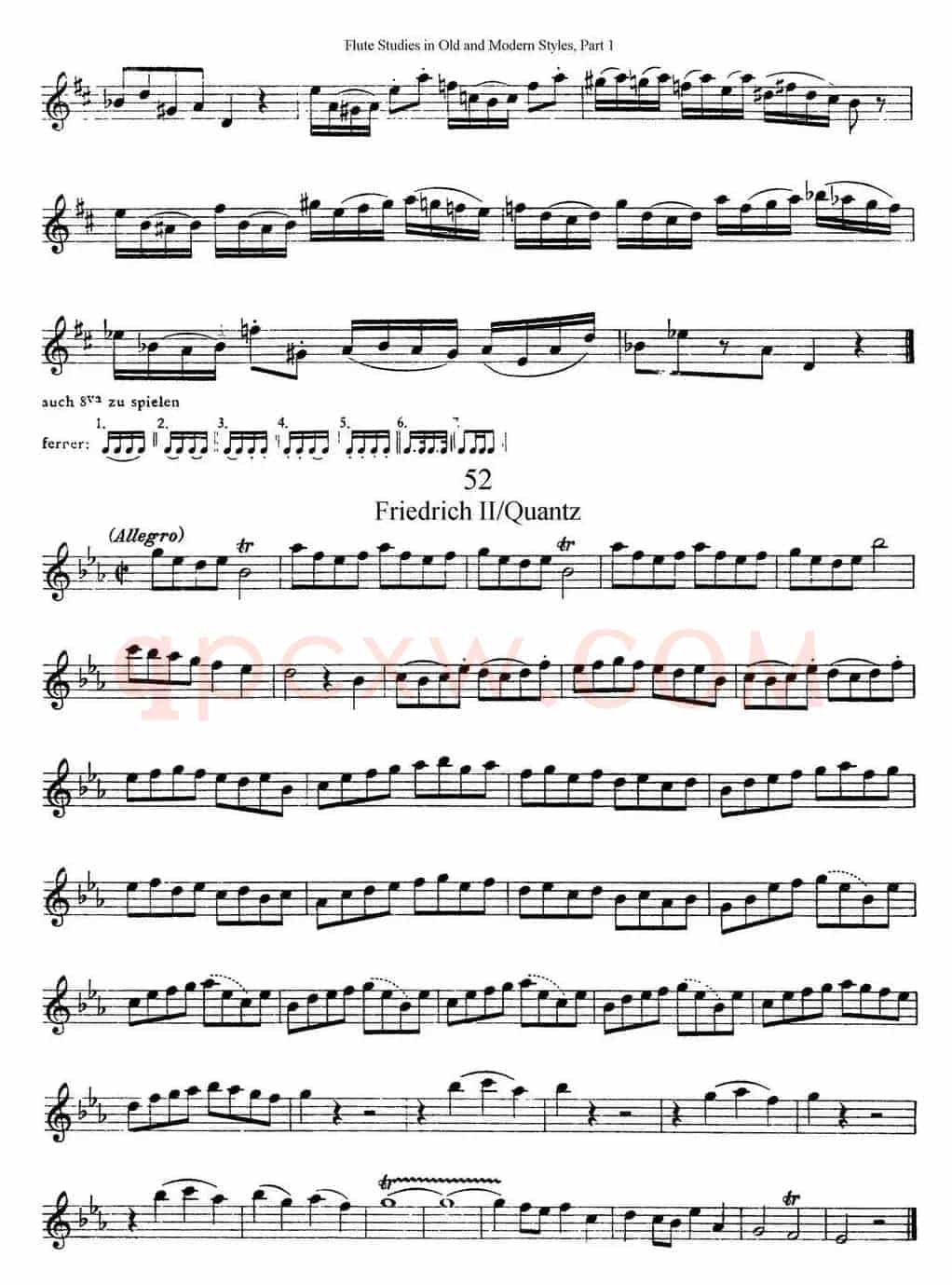 斯勒新老风格长笛练习重奏曲（第一部分）（NO.50-NO.52）