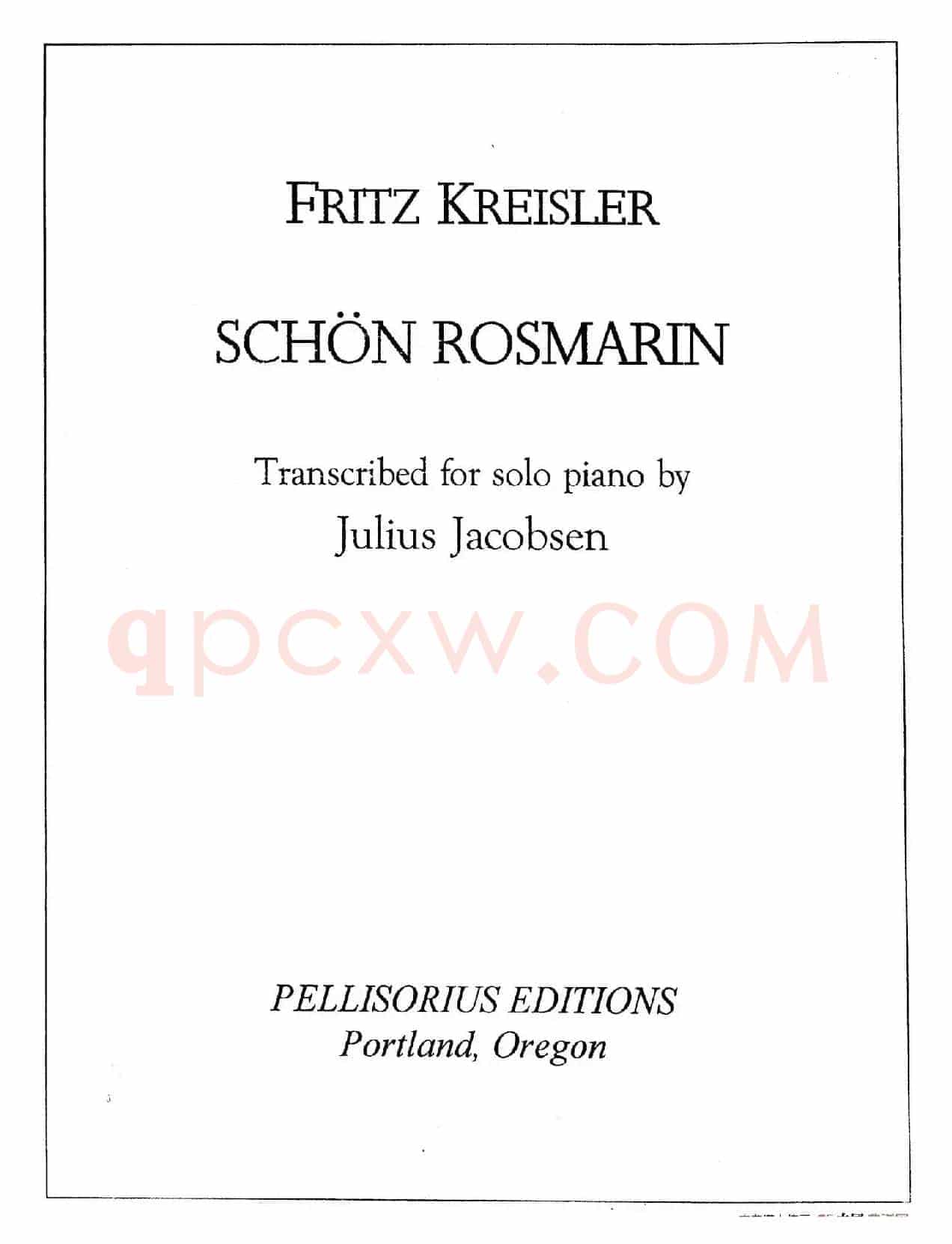 Schon Rosmarin（美丽的罗斯玛琳）