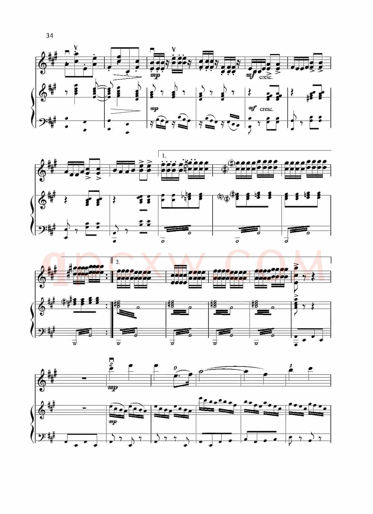 满江红幻想曲（小提琴+钢琴）