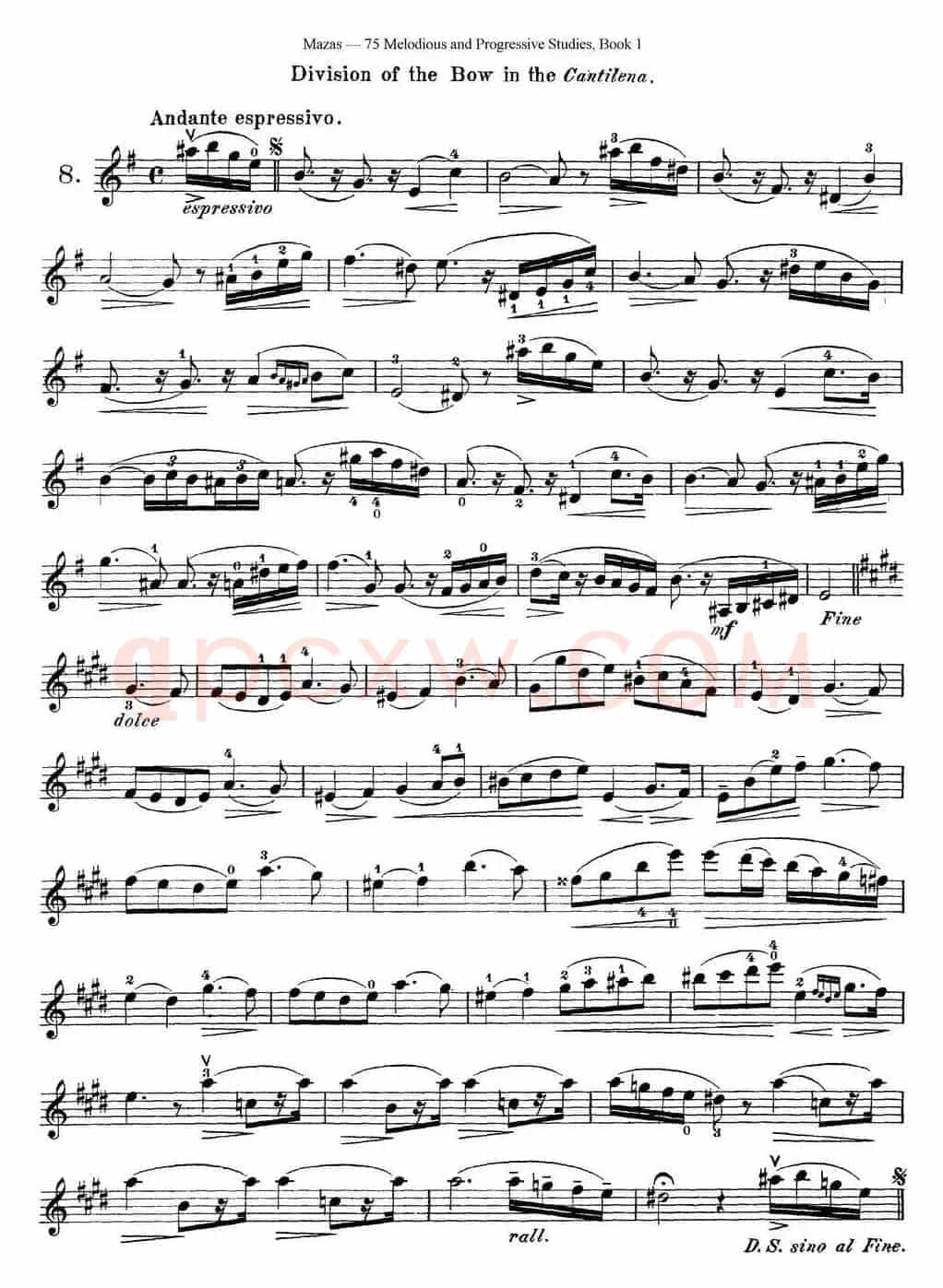马扎斯小提琴练习曲 Op.36 第一册 特殊练习曲（8）
