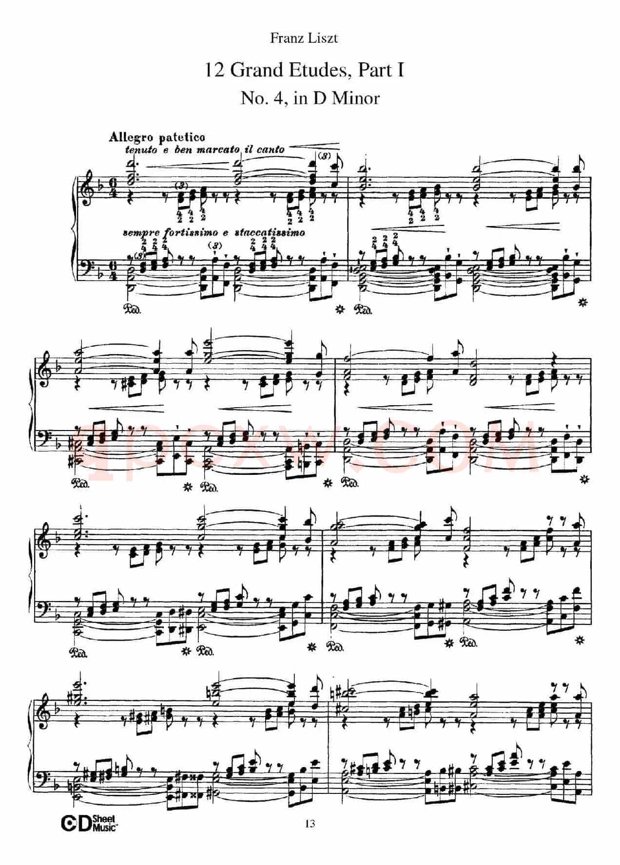 12 Grand Etudes S.137（12首华丽的练习曲·4）