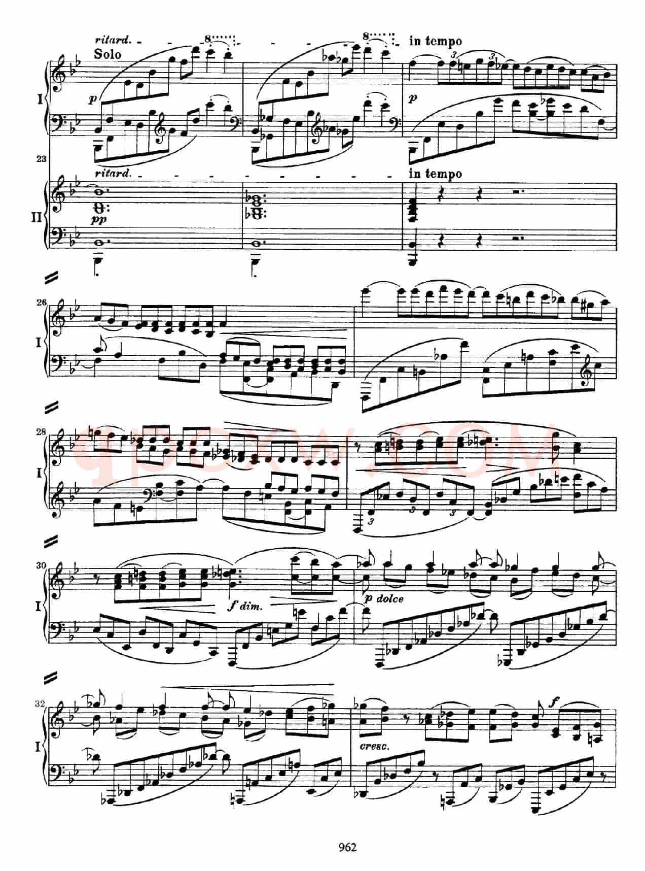 降B大调第二钢琴协奏曲（P61——70）