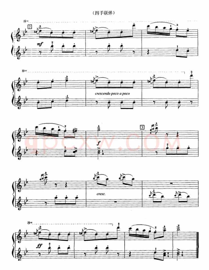 土耳其进行曲（路德维希·贝多芬作曲版、四手联弹）