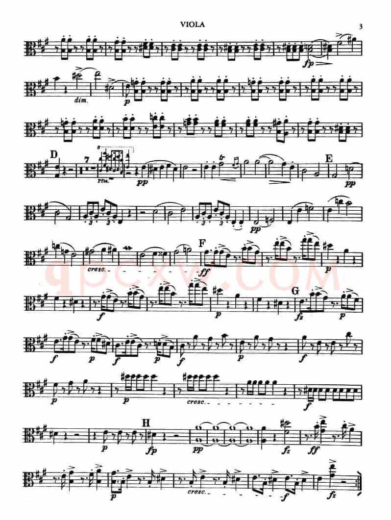 TROUT QUINTET（鳟鱼五重奏）（中提琴分谱）