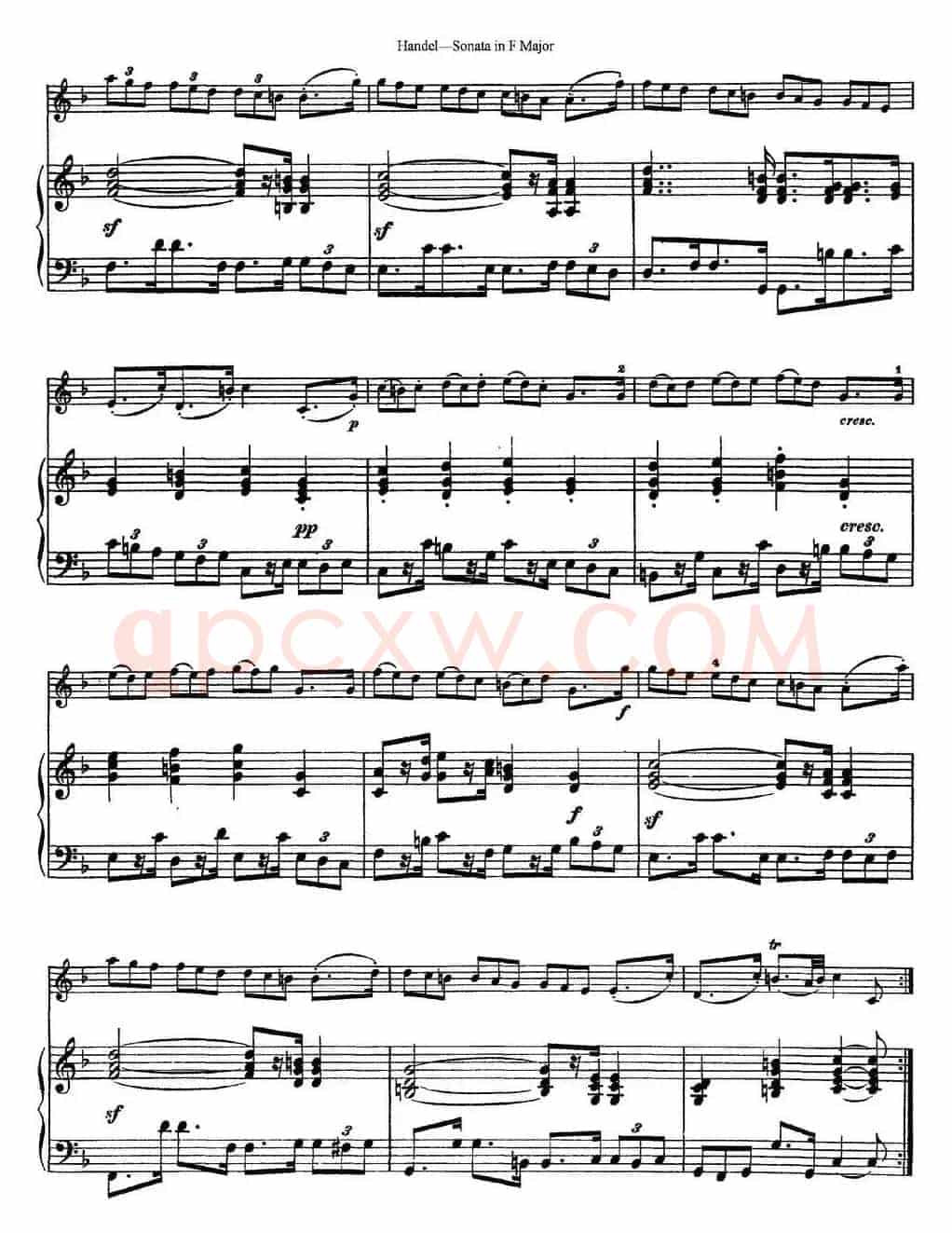 Violin Sonata No.3 in F major（小提琴+钢琴伴奏）