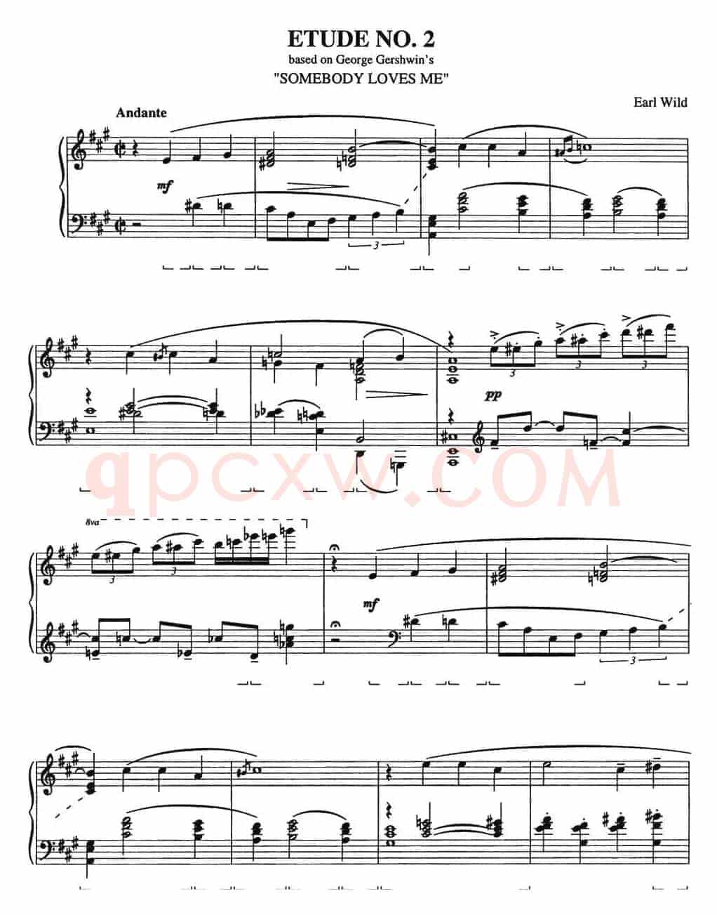 Etude 2.Somebody Loves Me（乔治·格什温练习曲·2、他深爱着我）