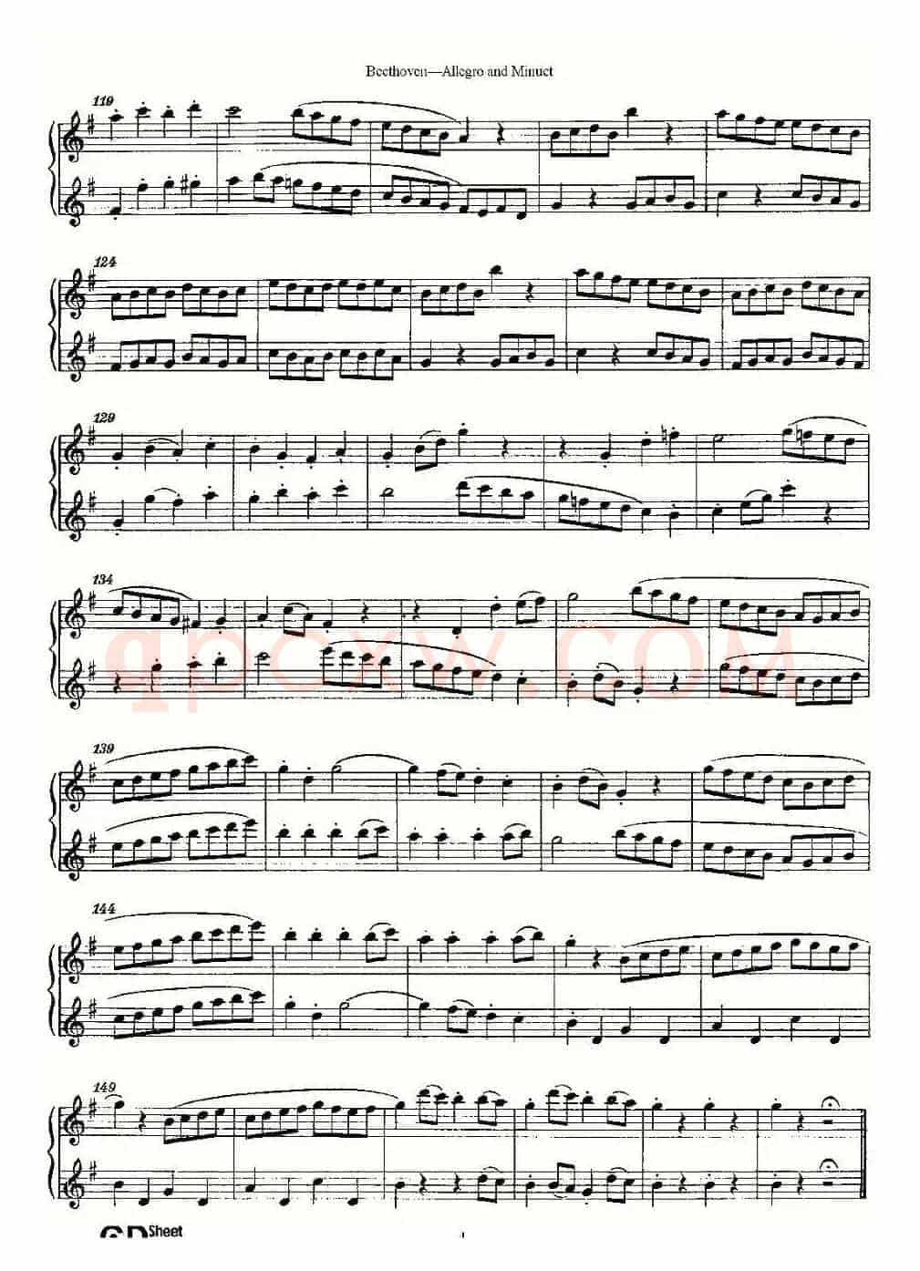 Allegro and Minuet（快板及小步舞曲）