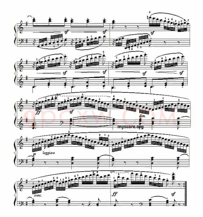 车尔尼（Czerny）849第11首曲谱及练习指导