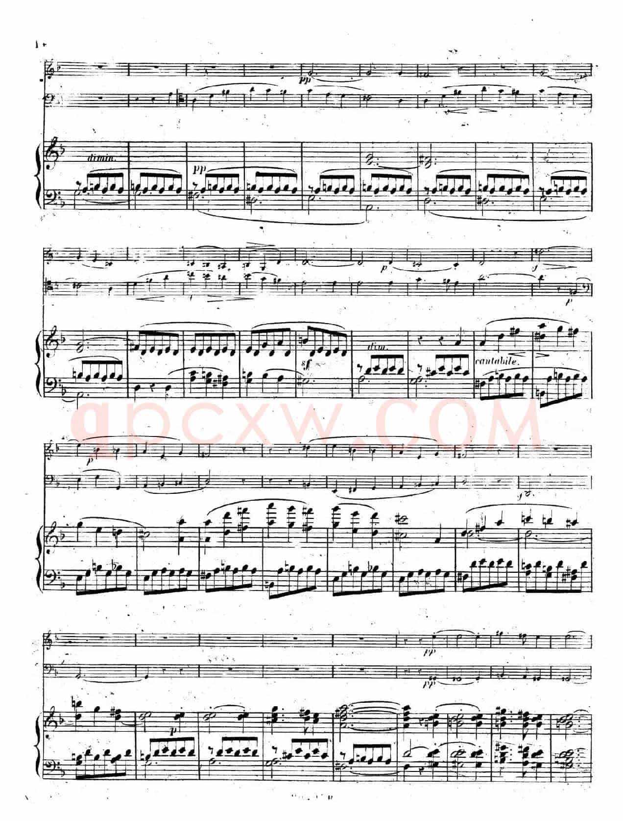Piano Trio No.1 in d Minor Op.49（d小调第一钢琴三重奏·第一乐章）