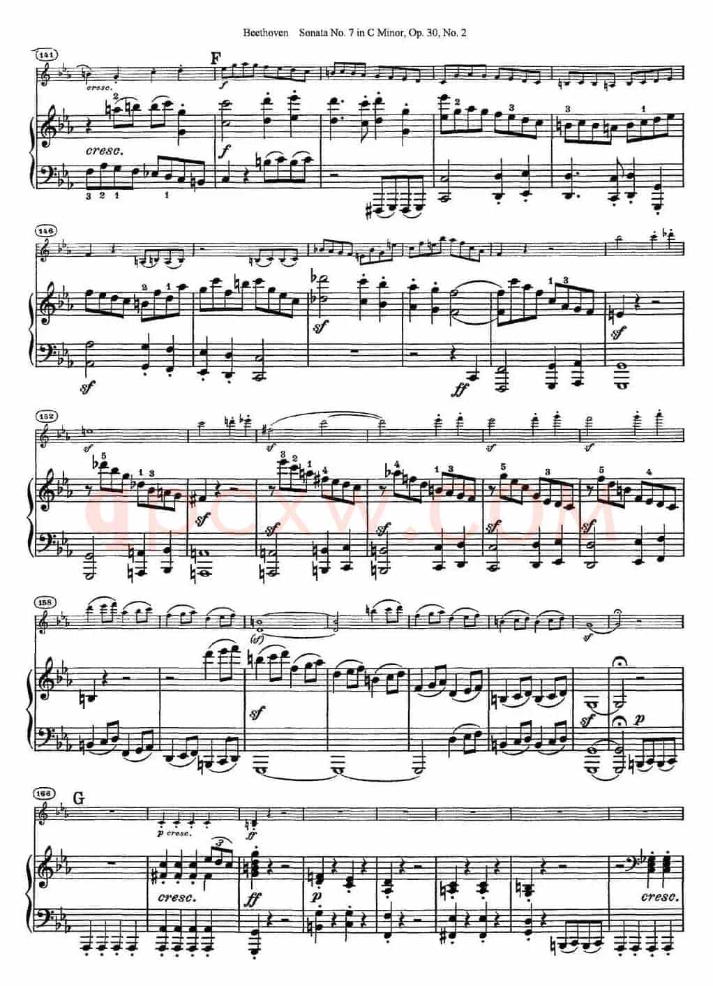 Violin Sonata No.7 in C Minor Op.30 No.2（小提琴+钢琴伴奏）