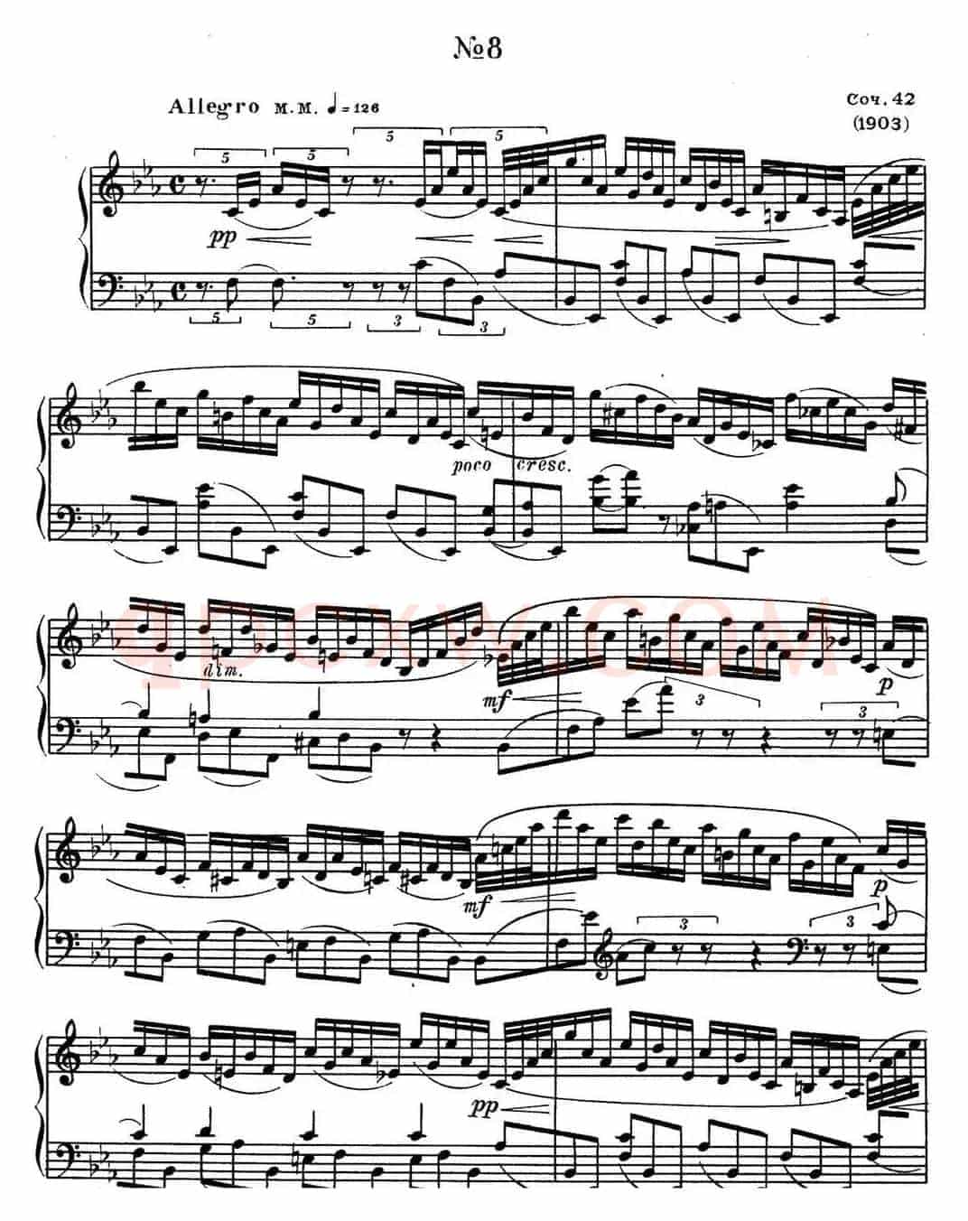 斯克里亚宾 钢琴练习曲 Op.42 No.8 Alexander Scriabin Etudes