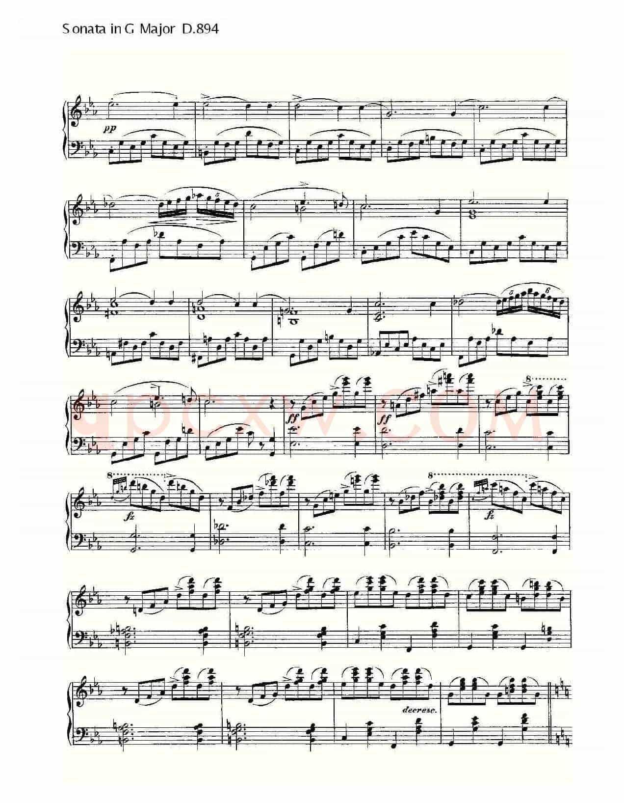 Sonata in G Major D.894(G大调奏鸣曲 D.894)