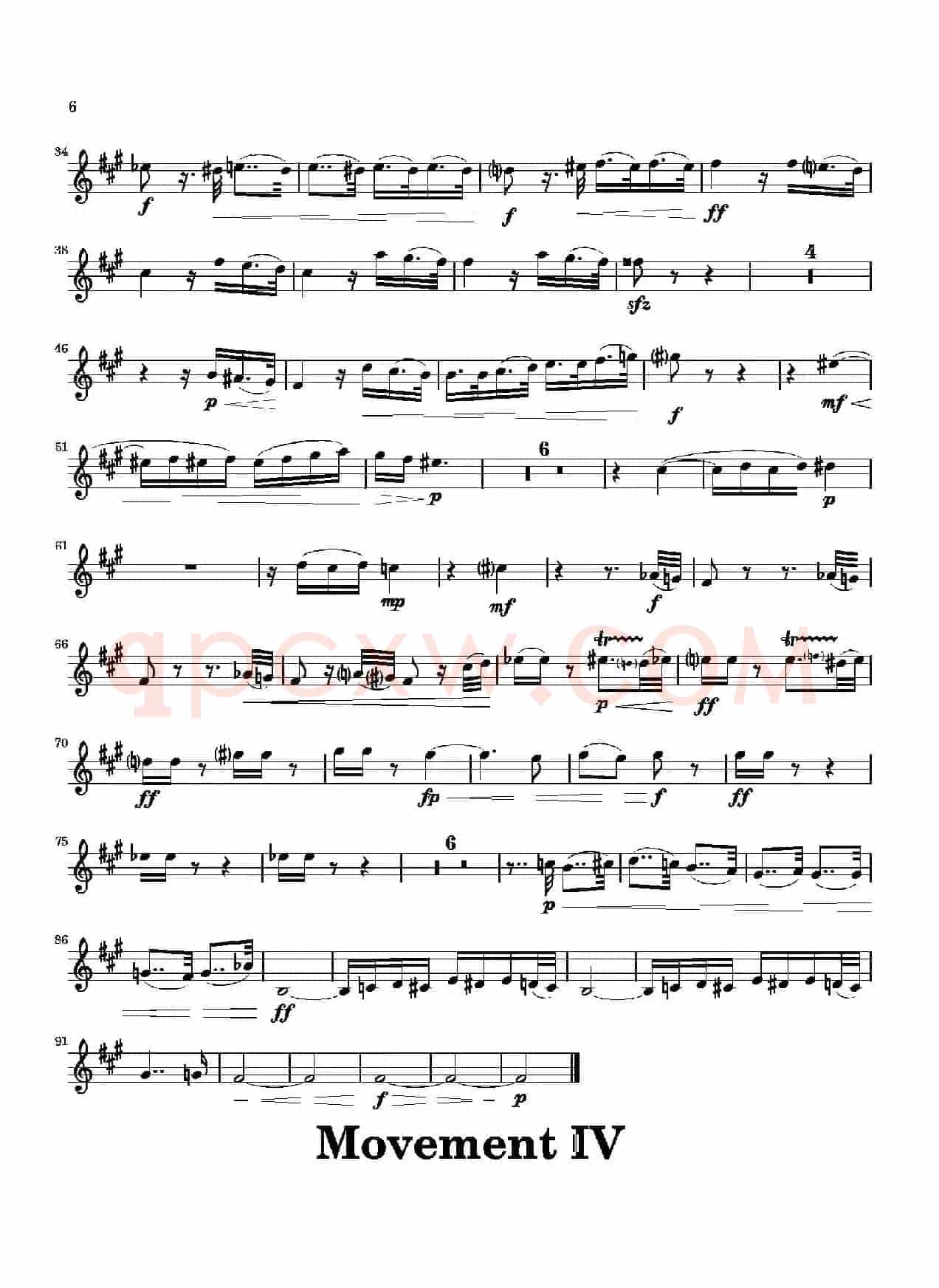 Movement（四重奏中音萨克斯分谱）