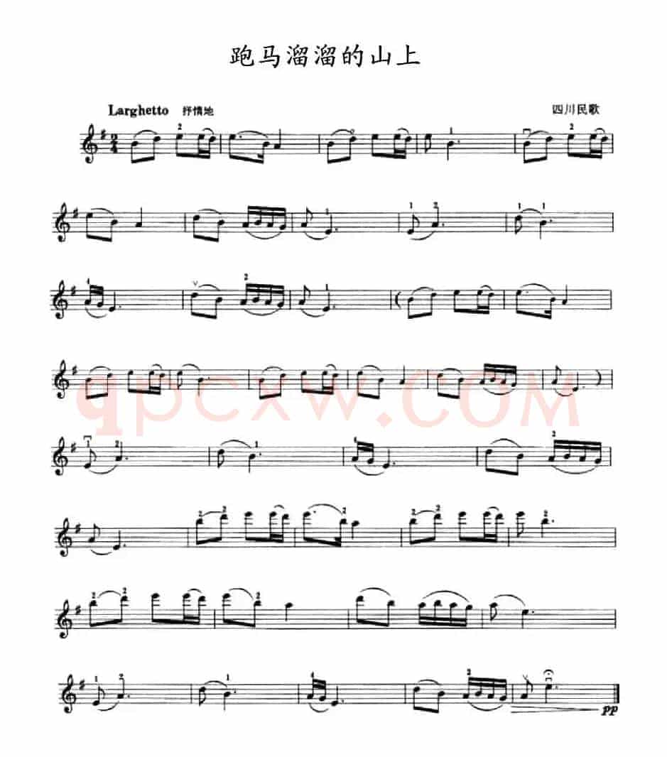 跑马溜溜的山上
