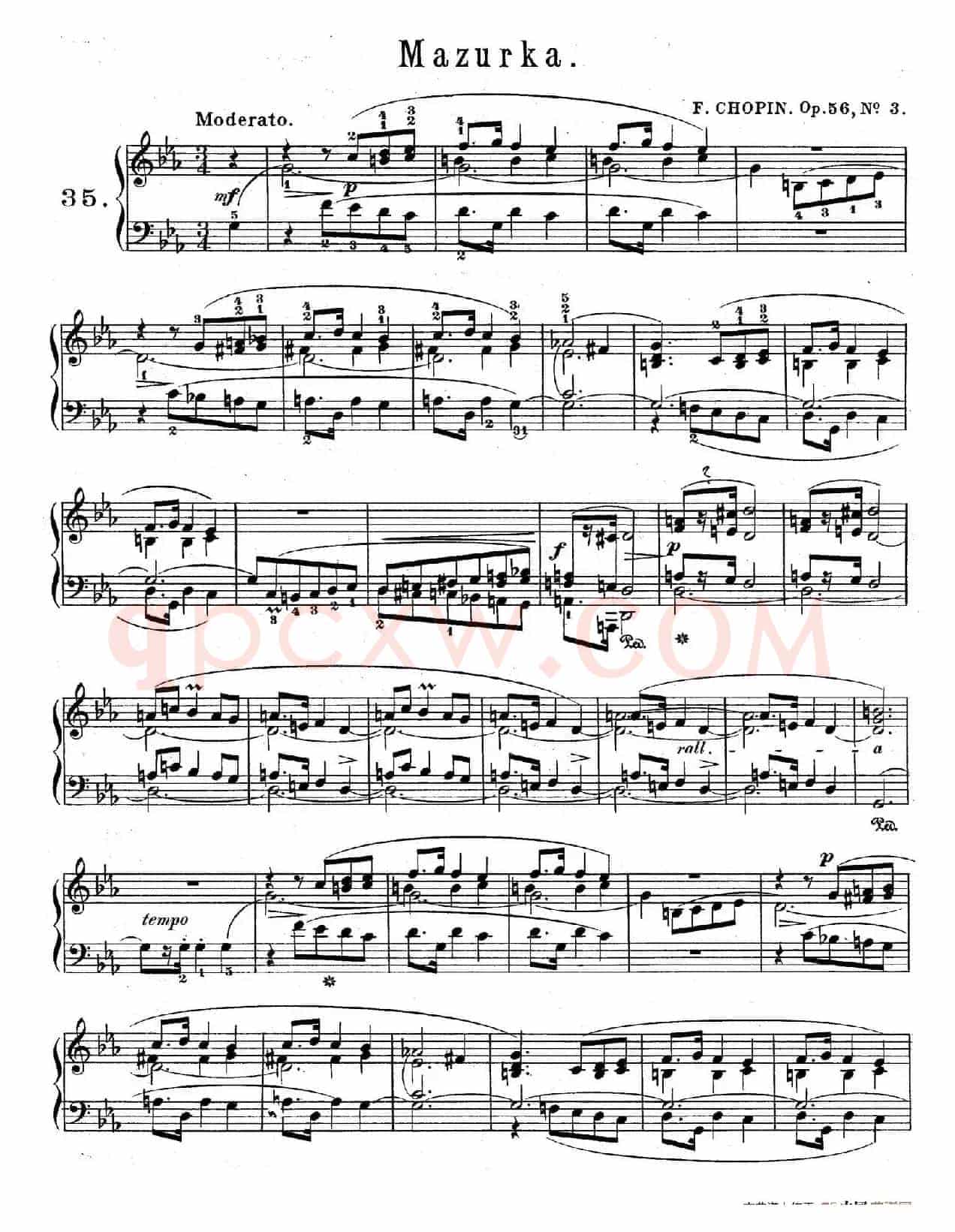 Trois Mazurkas Op.56 (3首玛祖卡舞曲·3)