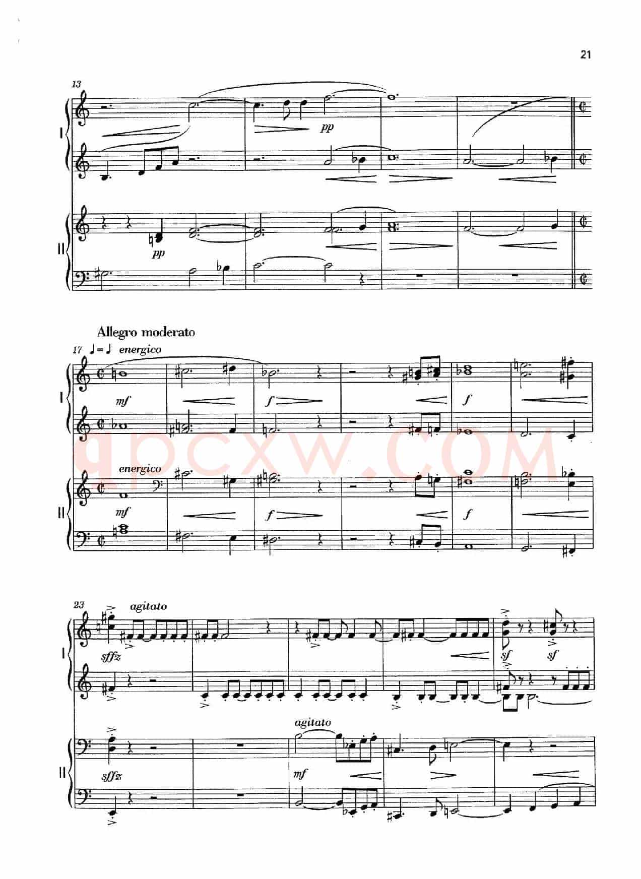 Vier Bagatellen Op.70（4首小品·Ⅲ·四手联弹）
