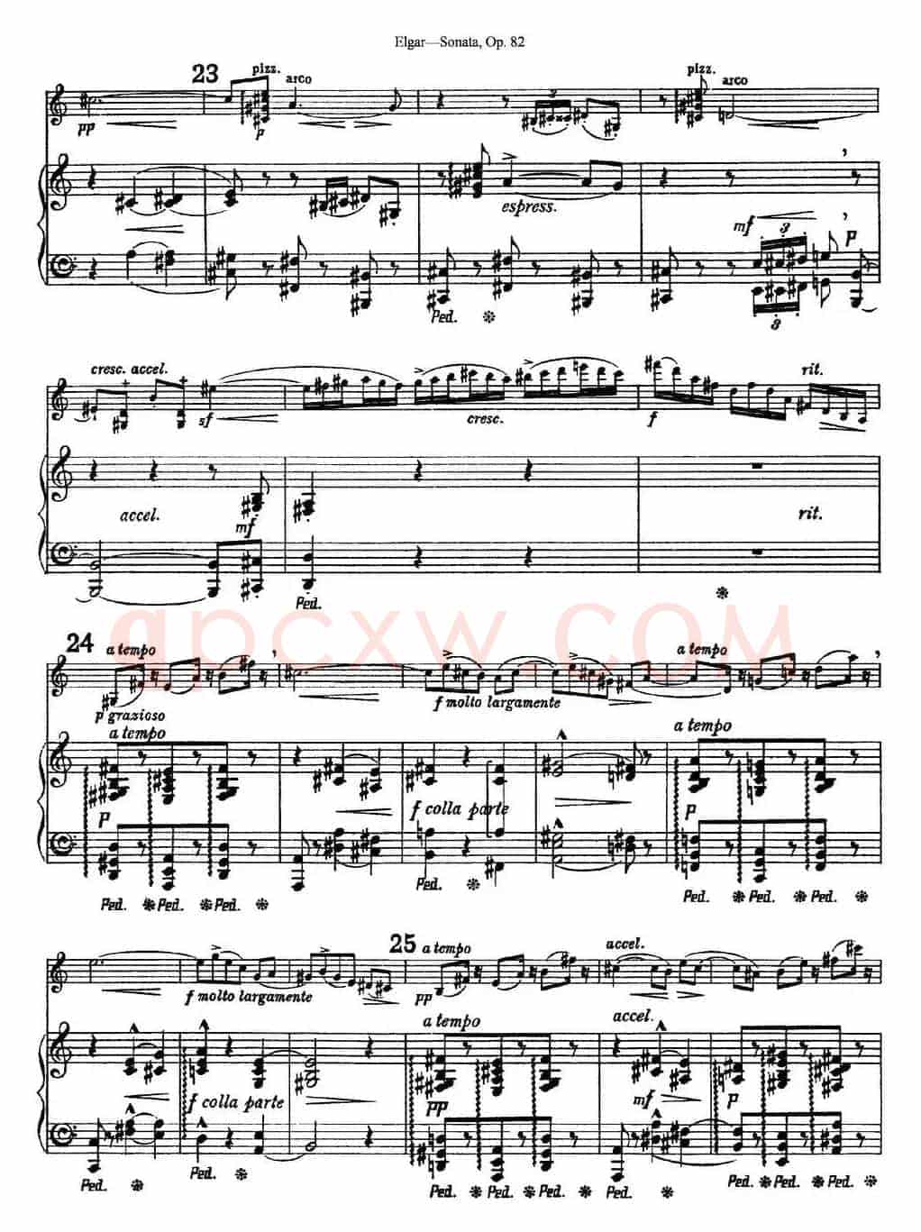 Violin Sonata Op.82（小提琴+钢琴伴奏）