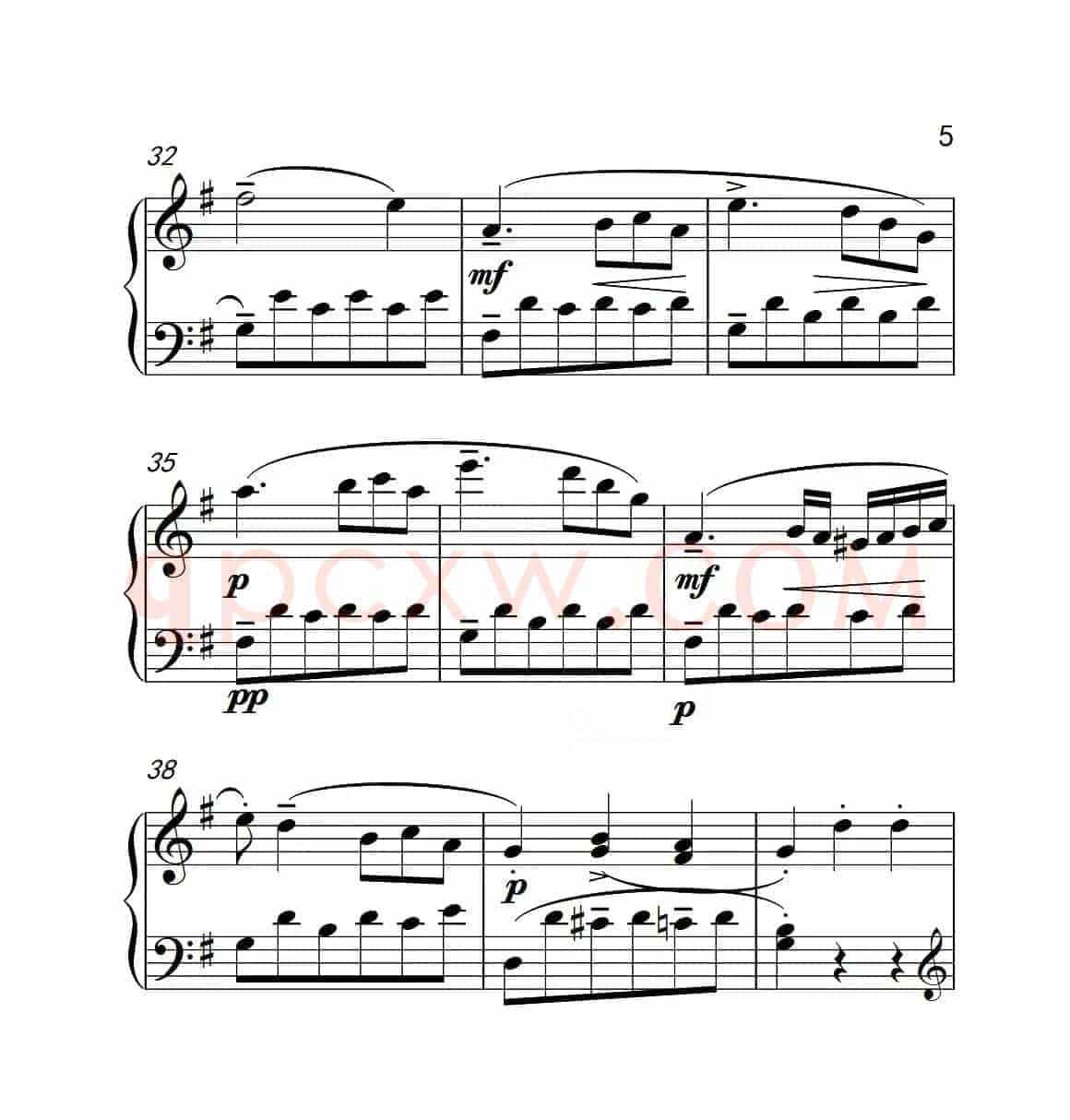 第四级A组 G大调小奏鸣曲（中国音乐学院钢琴考级作品1~6级）