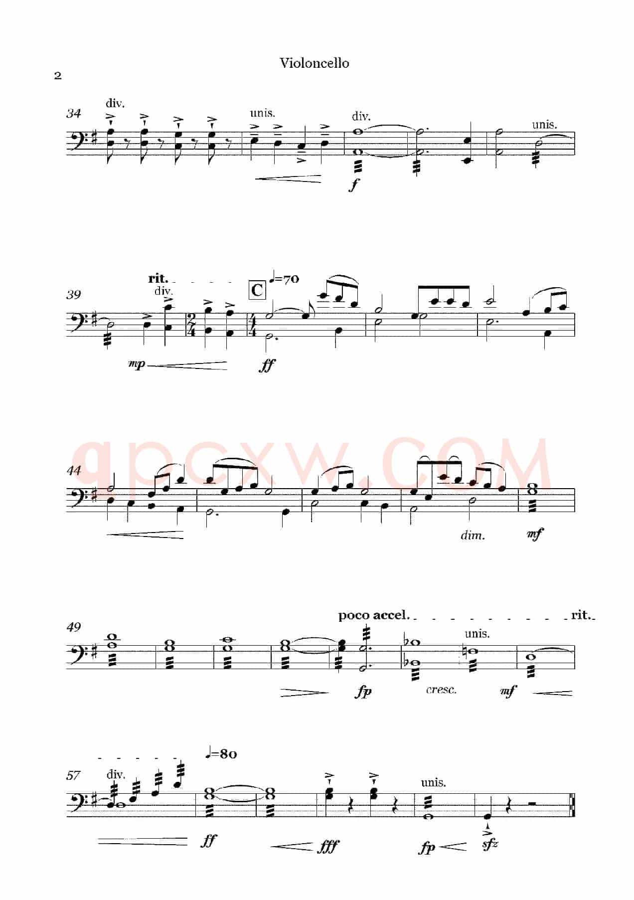 《华夏礼赞音乐史诗》序曲（弦乐组分谱）