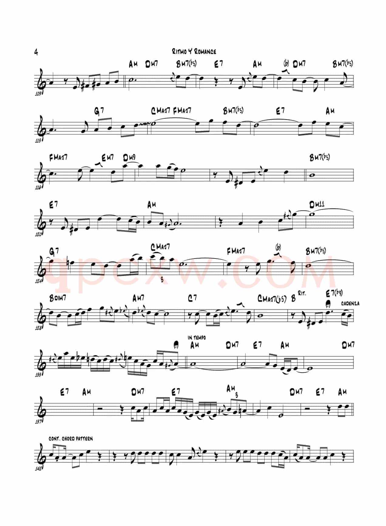 Ritmo Y Romanc（Bb Part）