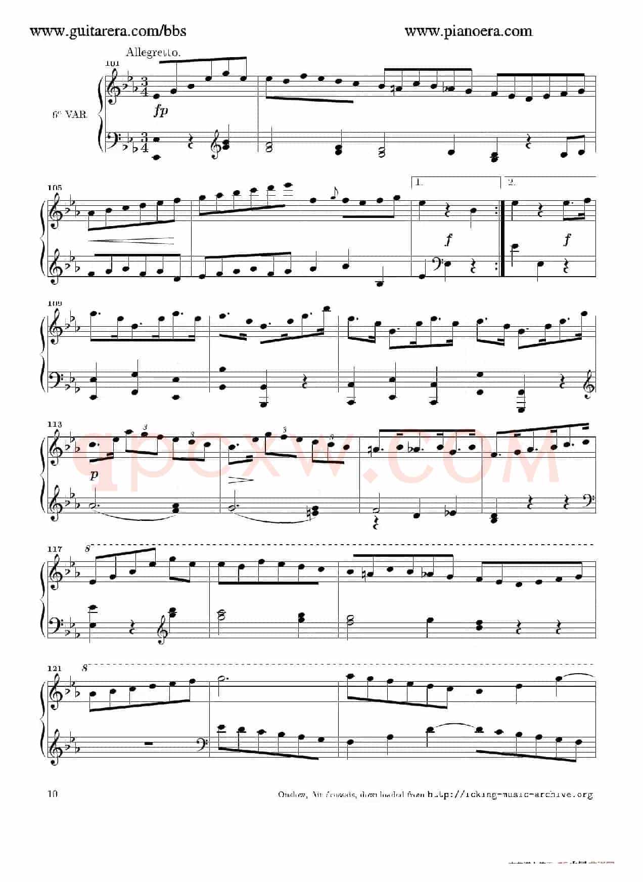 Air Ecossais Varie Op.5（苏格兰歌调变奏曲）