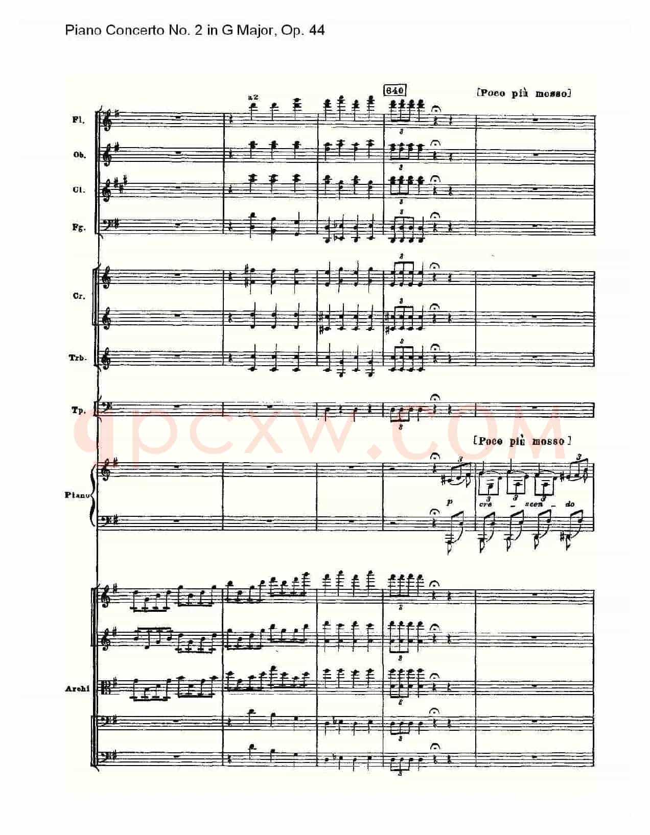 G大调第二钢琴协奏曲, Op.44第一乐章(三)