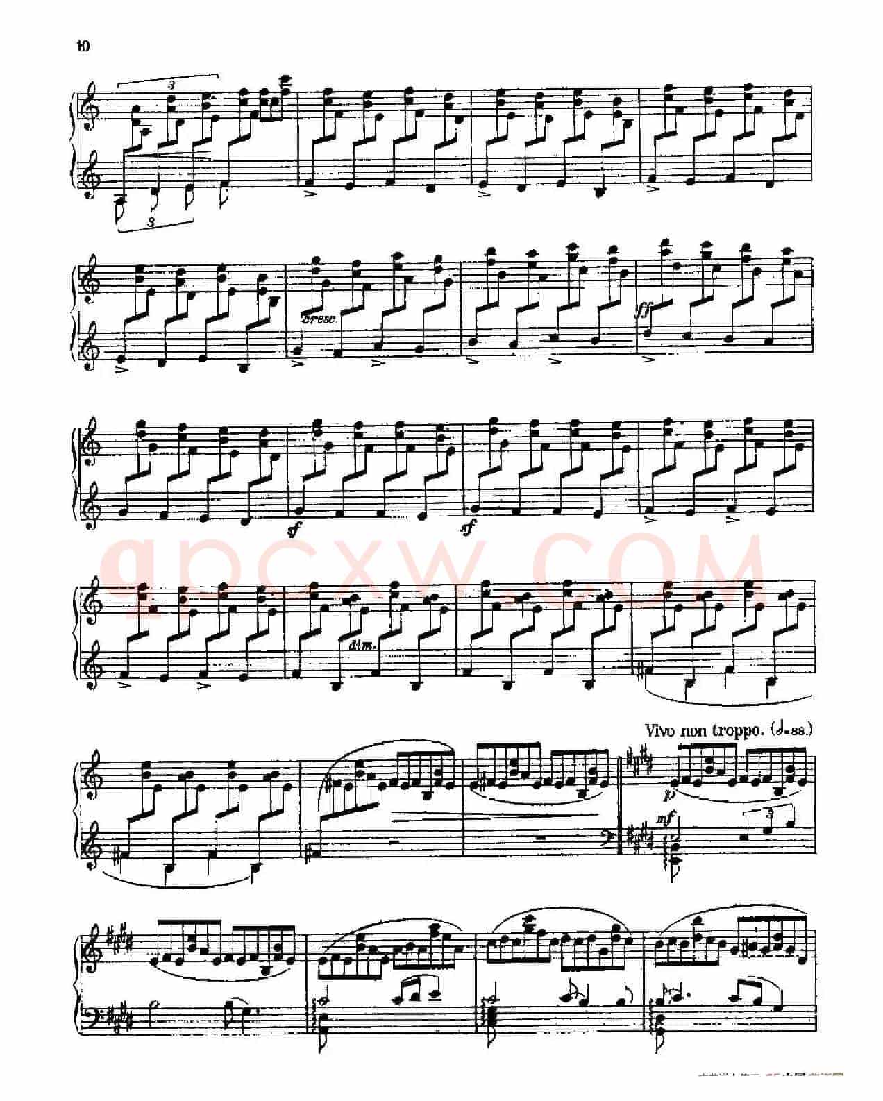 Three Preludes on Gregorian Melodies(三首格里高利圣咏前奏曲 2. 如暴风雨般激烈地)