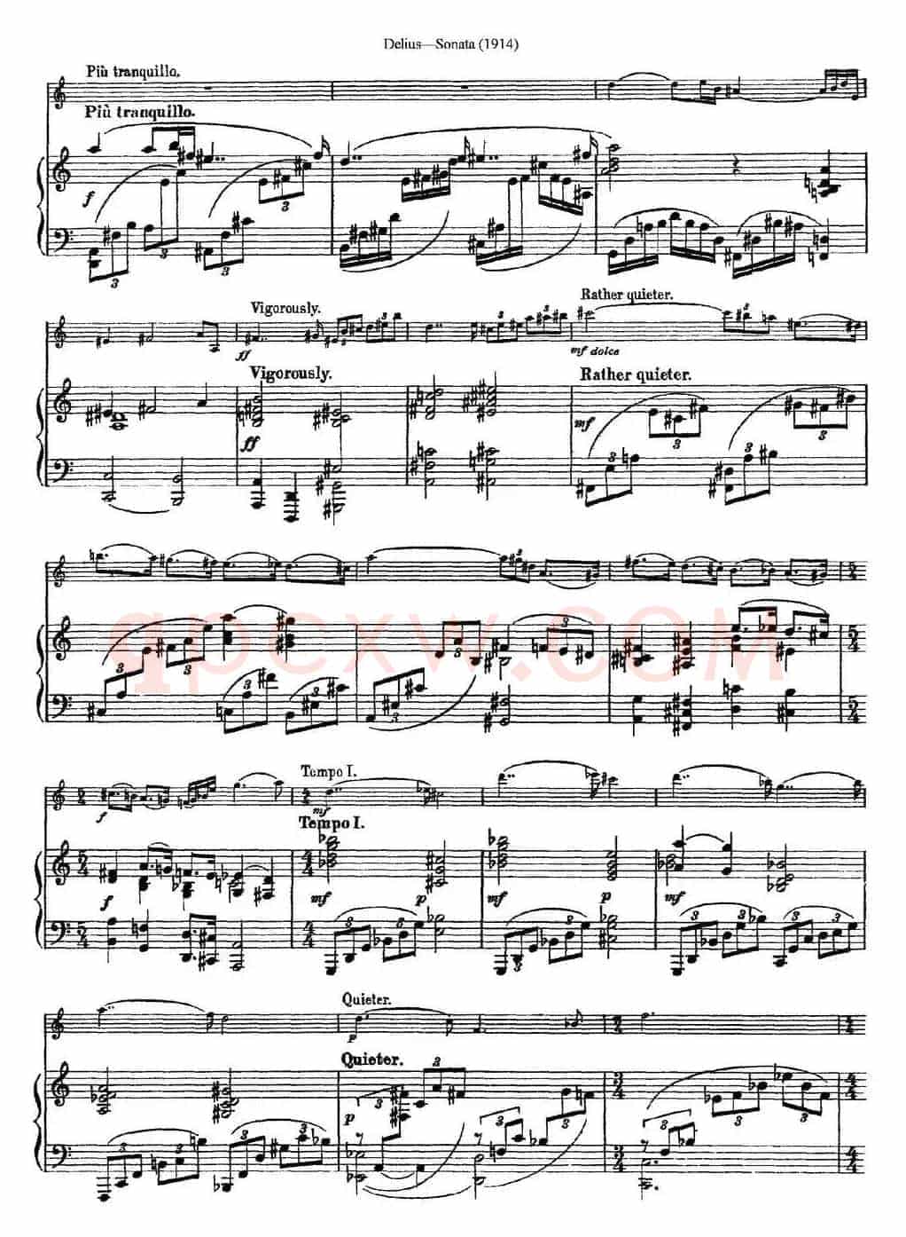Delius Sonata（小提琴+钢琴伴奏）