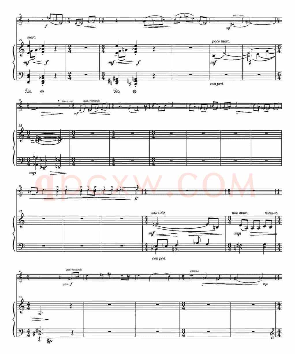 Sonata Poema aenigmaticum（小提琴+钢琴伴奏、1st movement）
