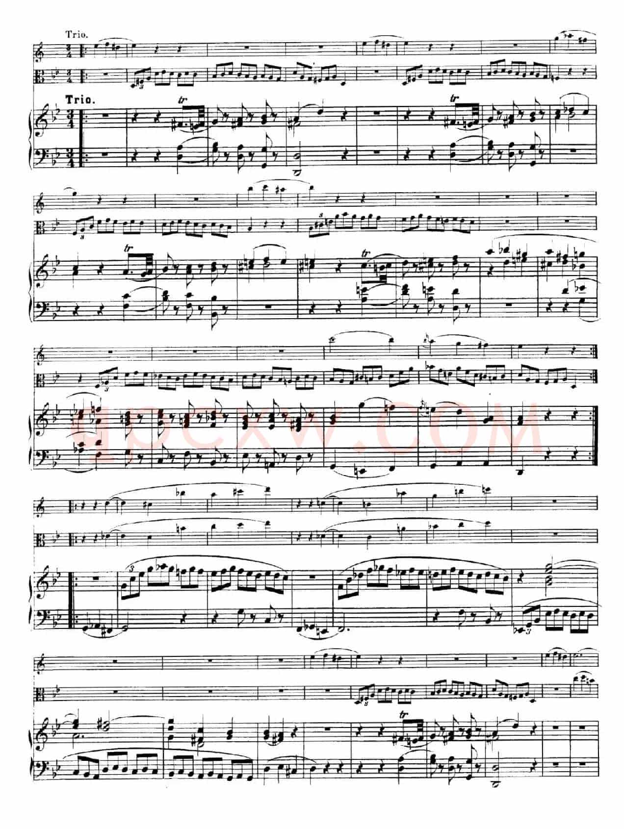 Piano Trio no.2 in E-flat Major K.498(降E大调钢琴三重奏)
