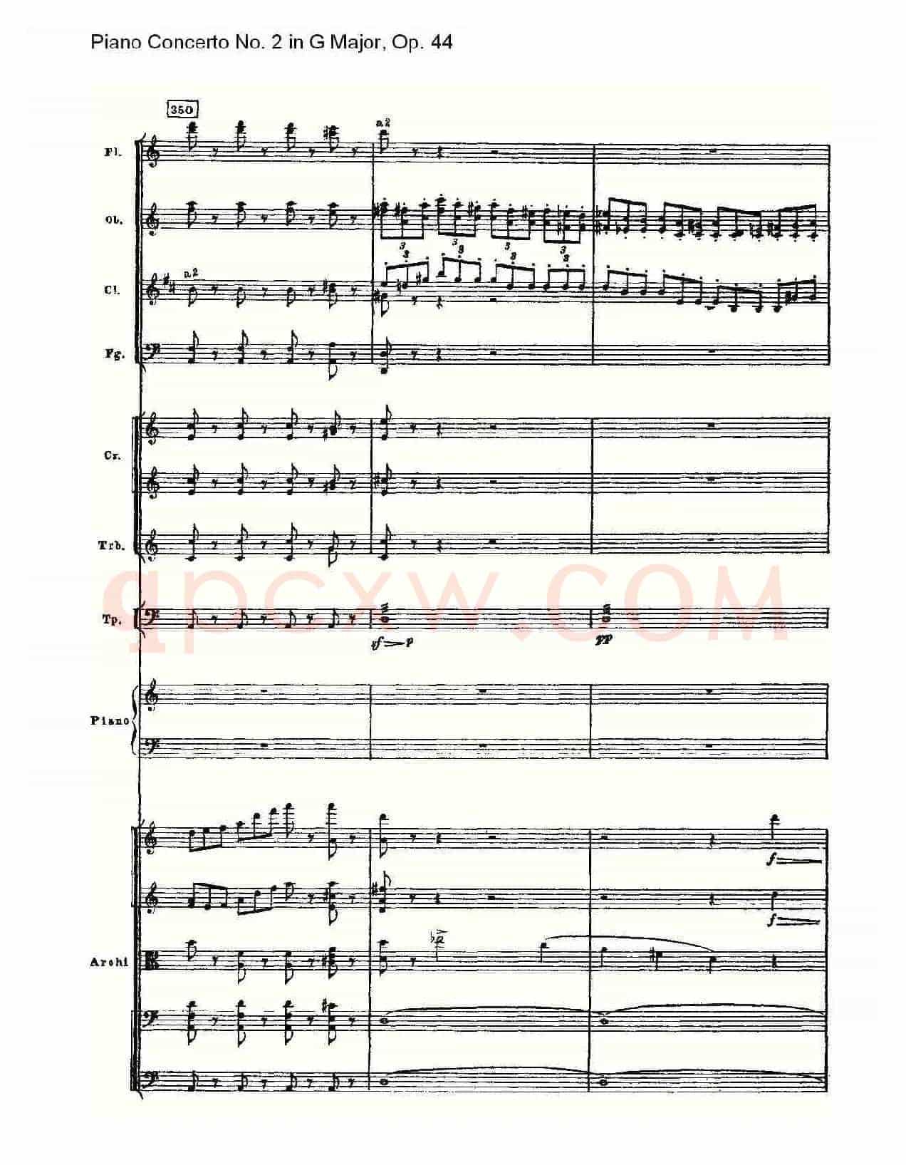 G大调第二钢琴协奏曲, Op.44第一乐章(二)