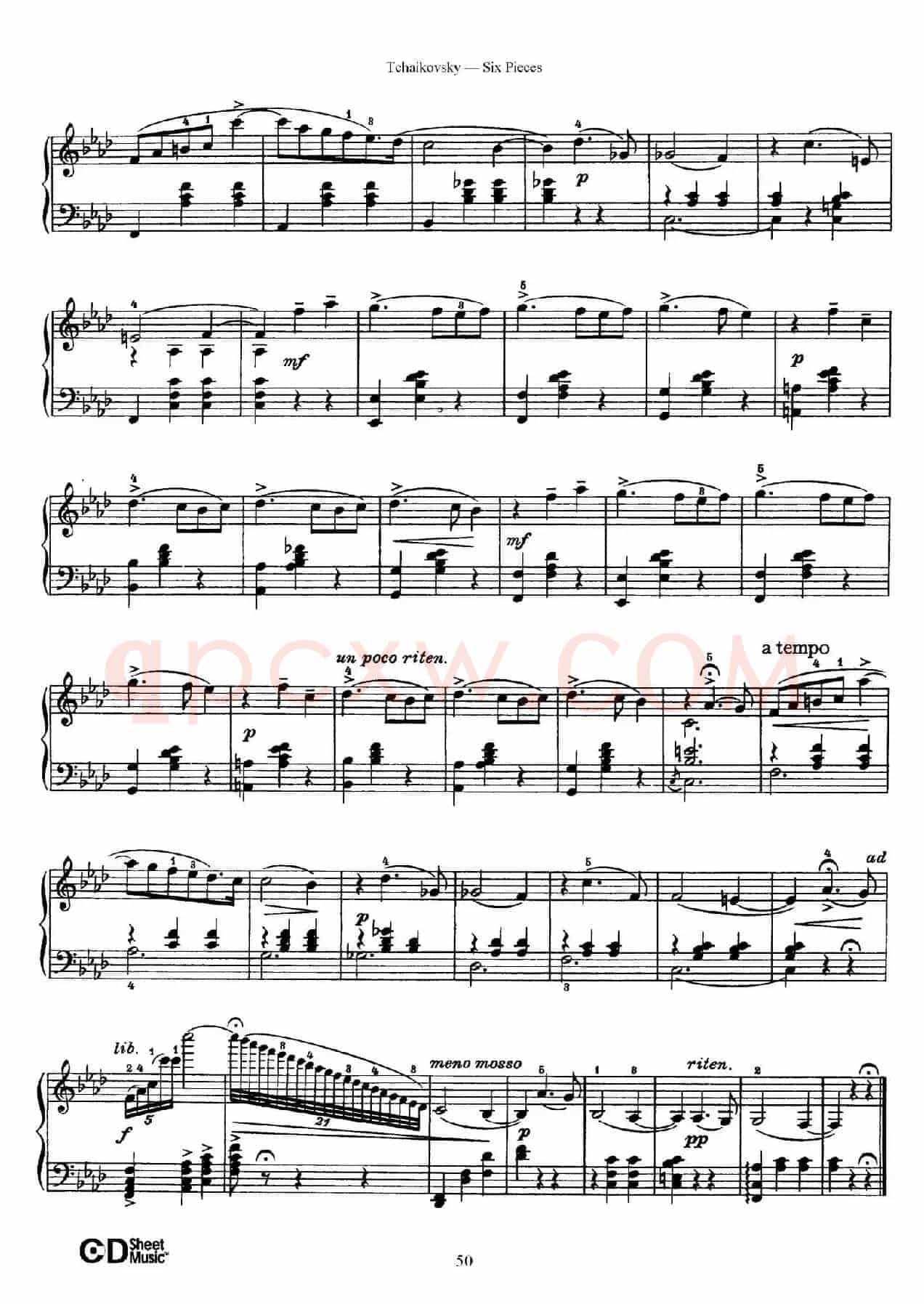 Six Pieces Op.51(6首小品·6)