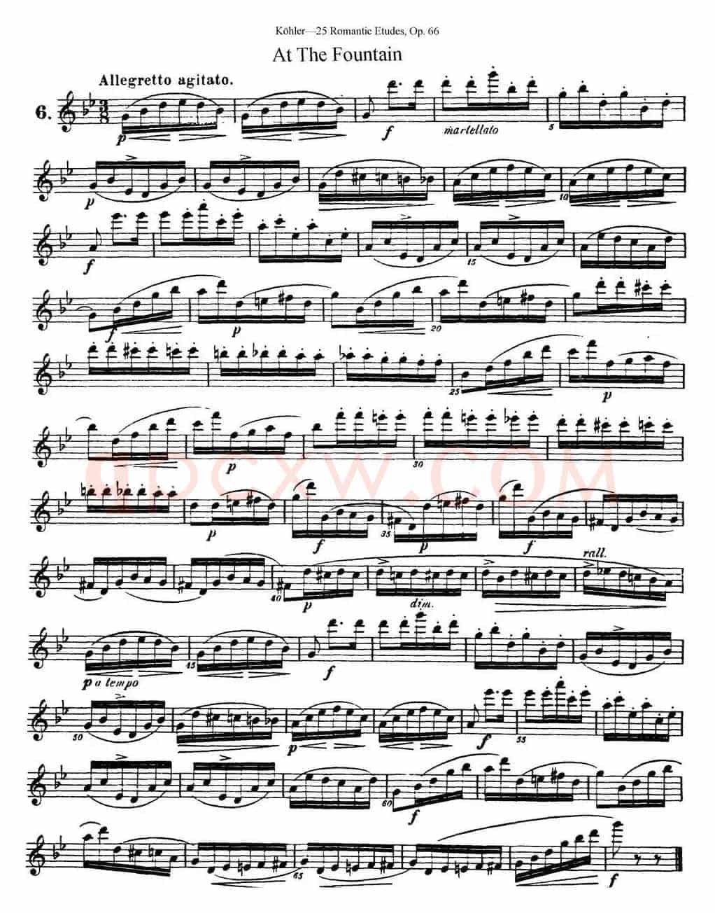 25首浪漫练习曲作品66号（NO.6）