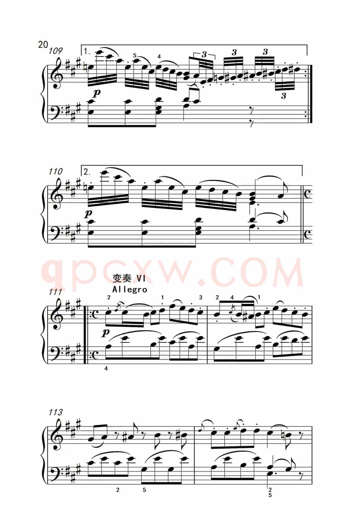 A大调钢琴奏鸣曲 优雅的行板