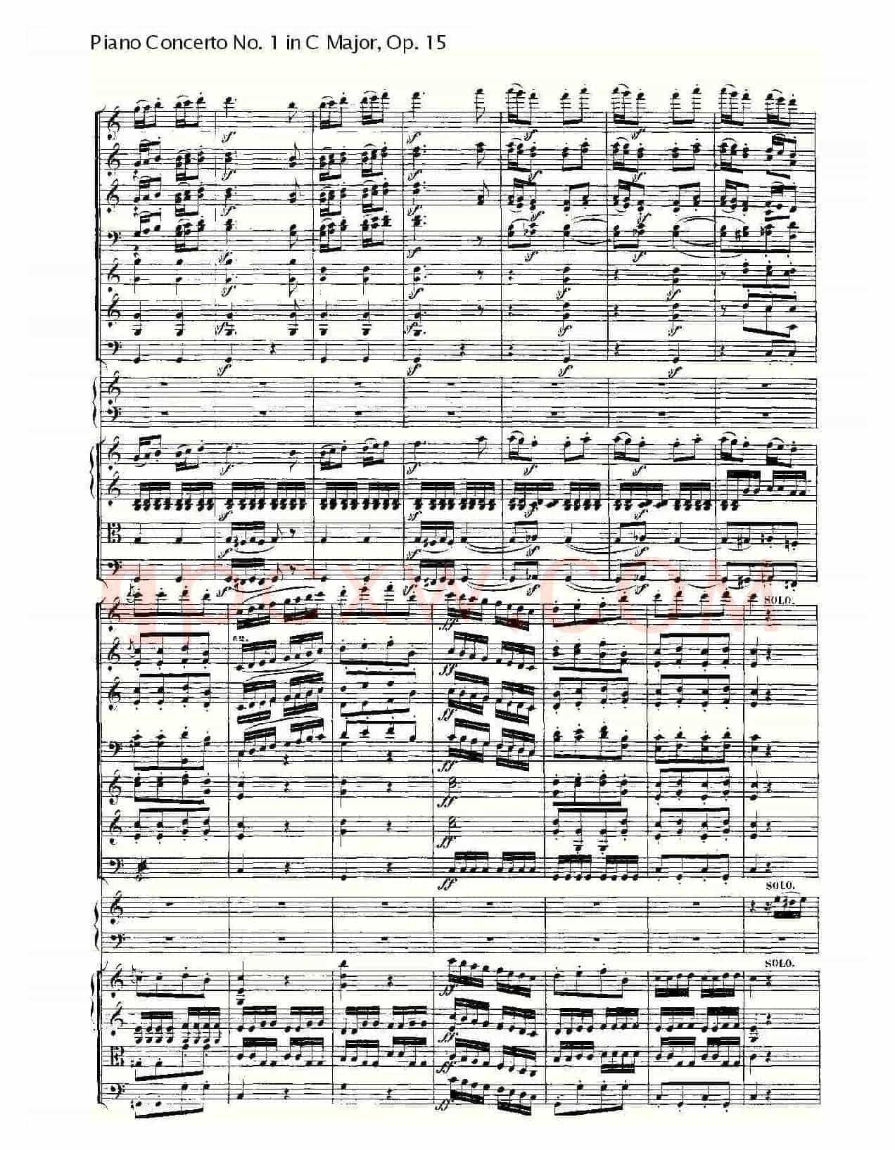C大调钢琴第一协奏曲 Op.15 第三乐章