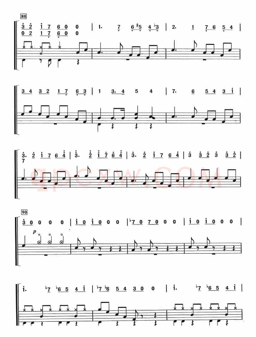 鲁斯兰与柳德米拉序曲（架子鼓、主旋律+鼓谱）