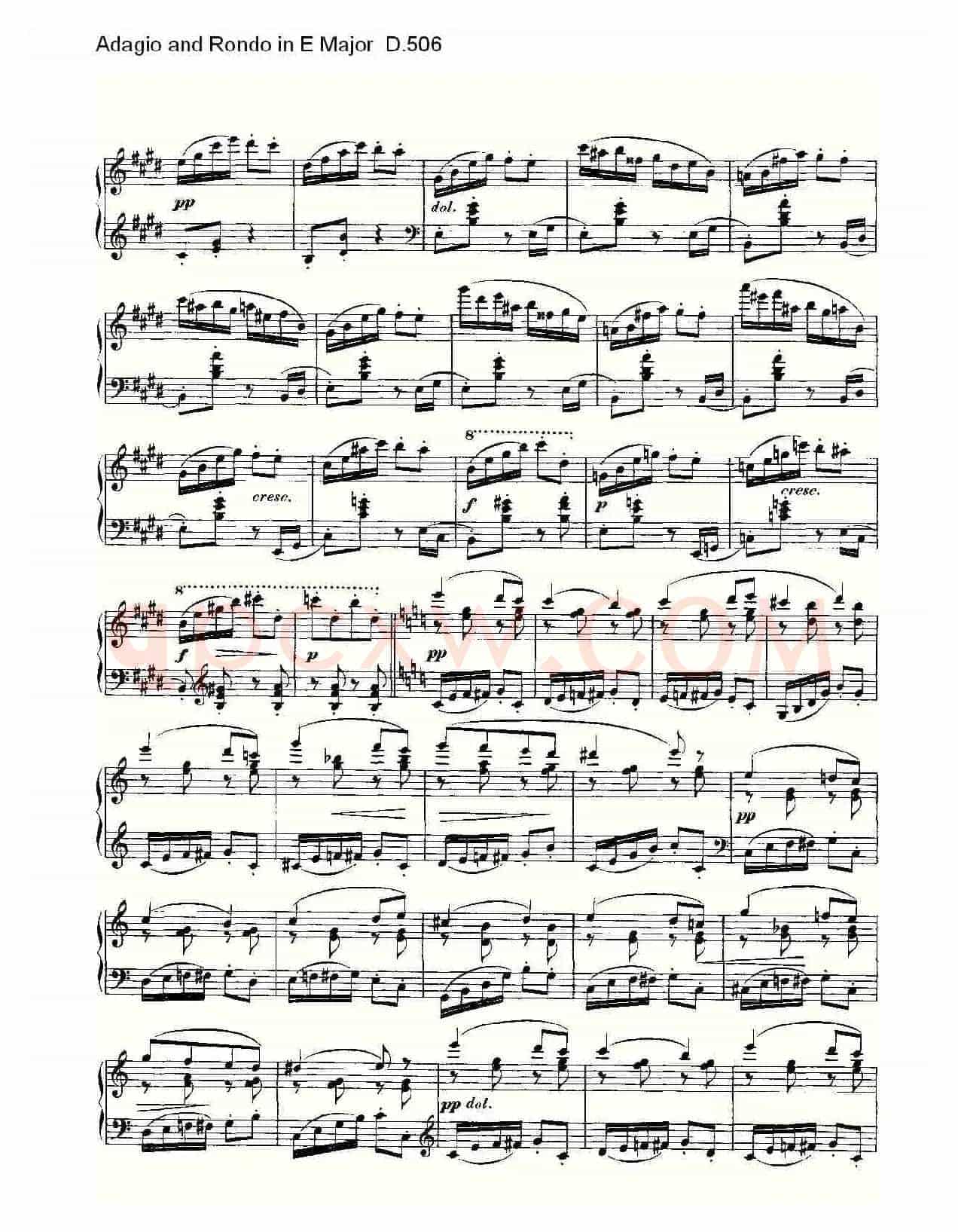 Adagio and Rondo in E Major D.506(E大调柔板回旋曲 D.506)