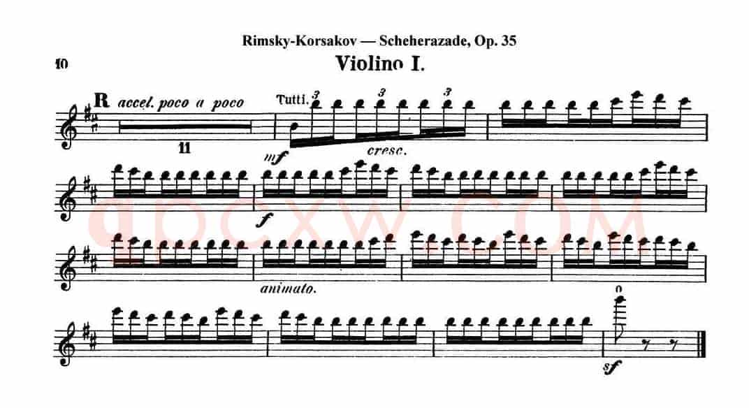 Scheherazade(Ⅱ)Op.35(第一小提琴)