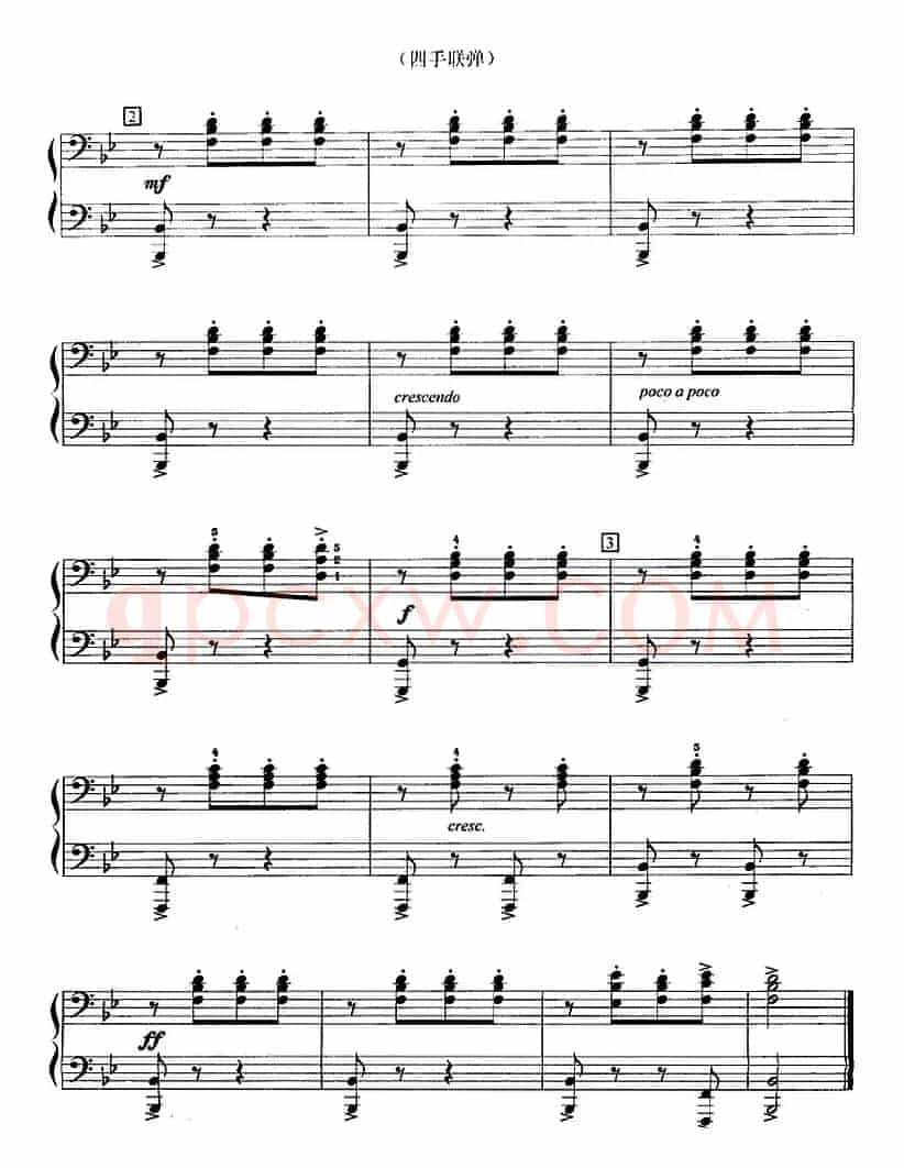 土耳其进行曲（路德维希·贝多芬作曲版、四手联弹）