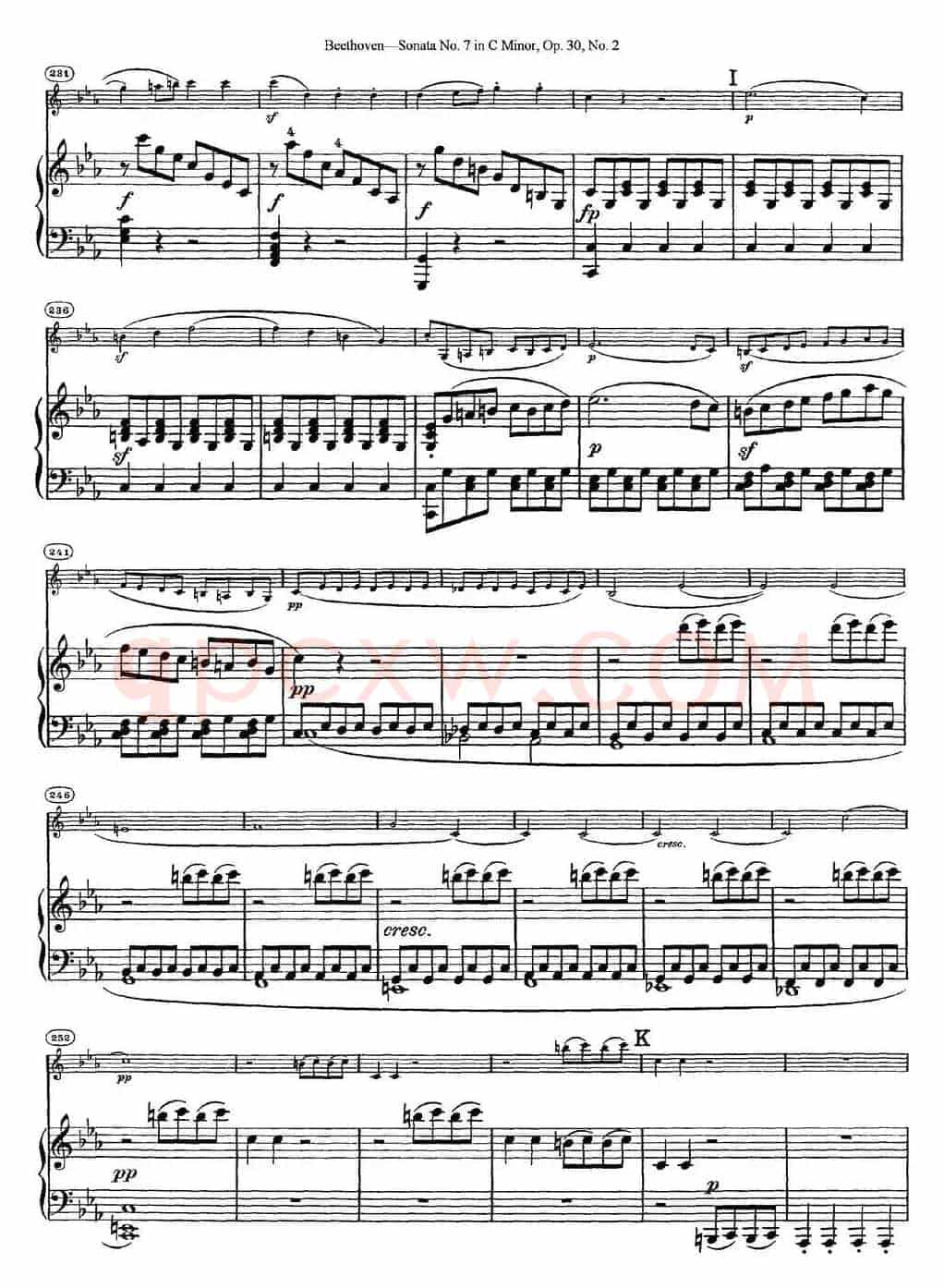 Violin Sonata No.7 in C Minor Op.30 No.2（小提琴+钢琴伴奏）