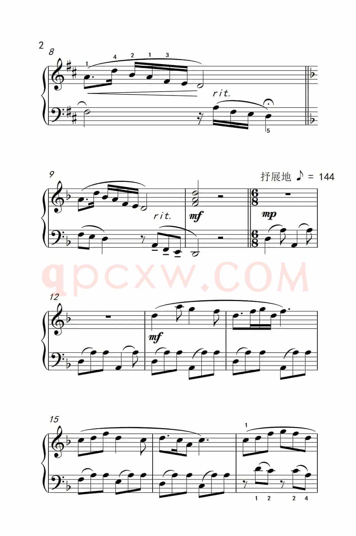 江南情（约翰·汤普森 成人钢琴教程 第三册）