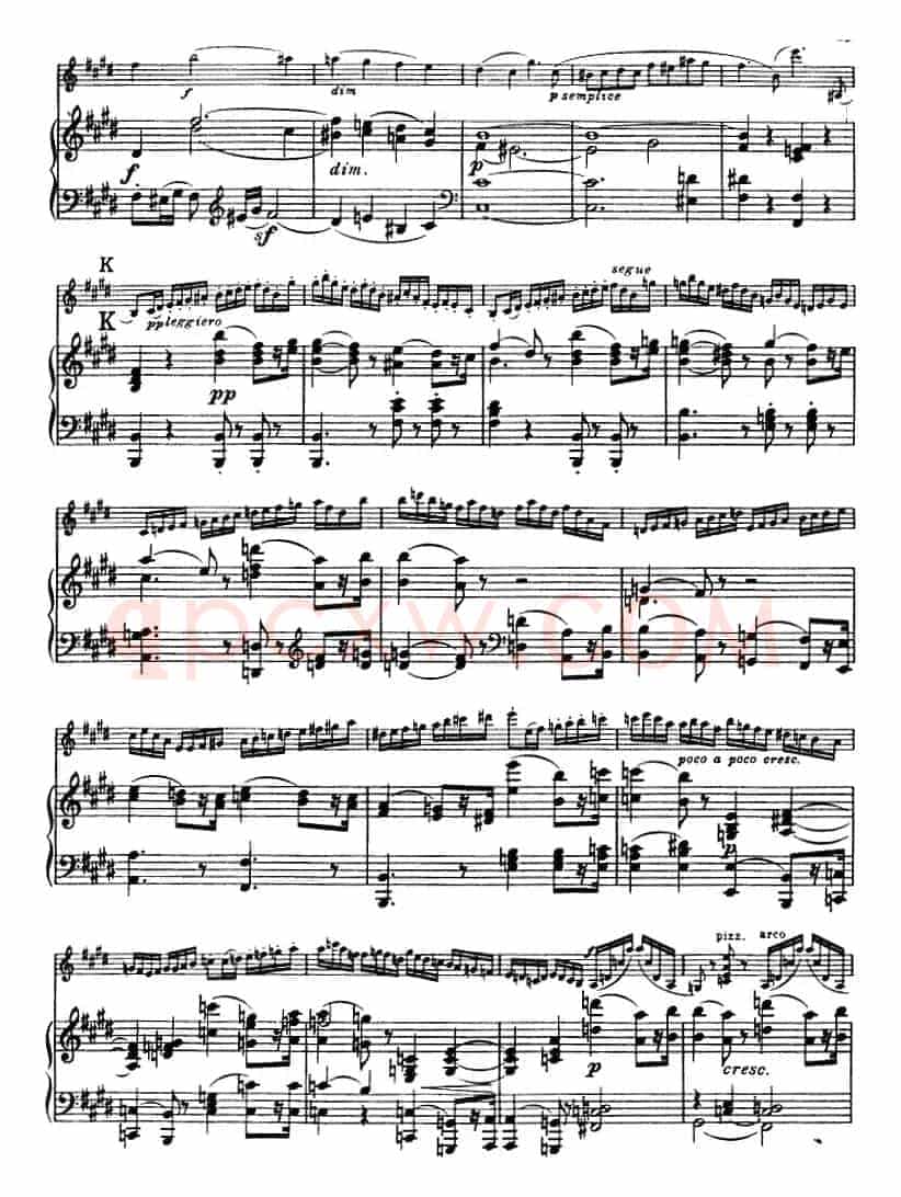 E小调协奏曲（Op.64）（小提琴+钢琴）