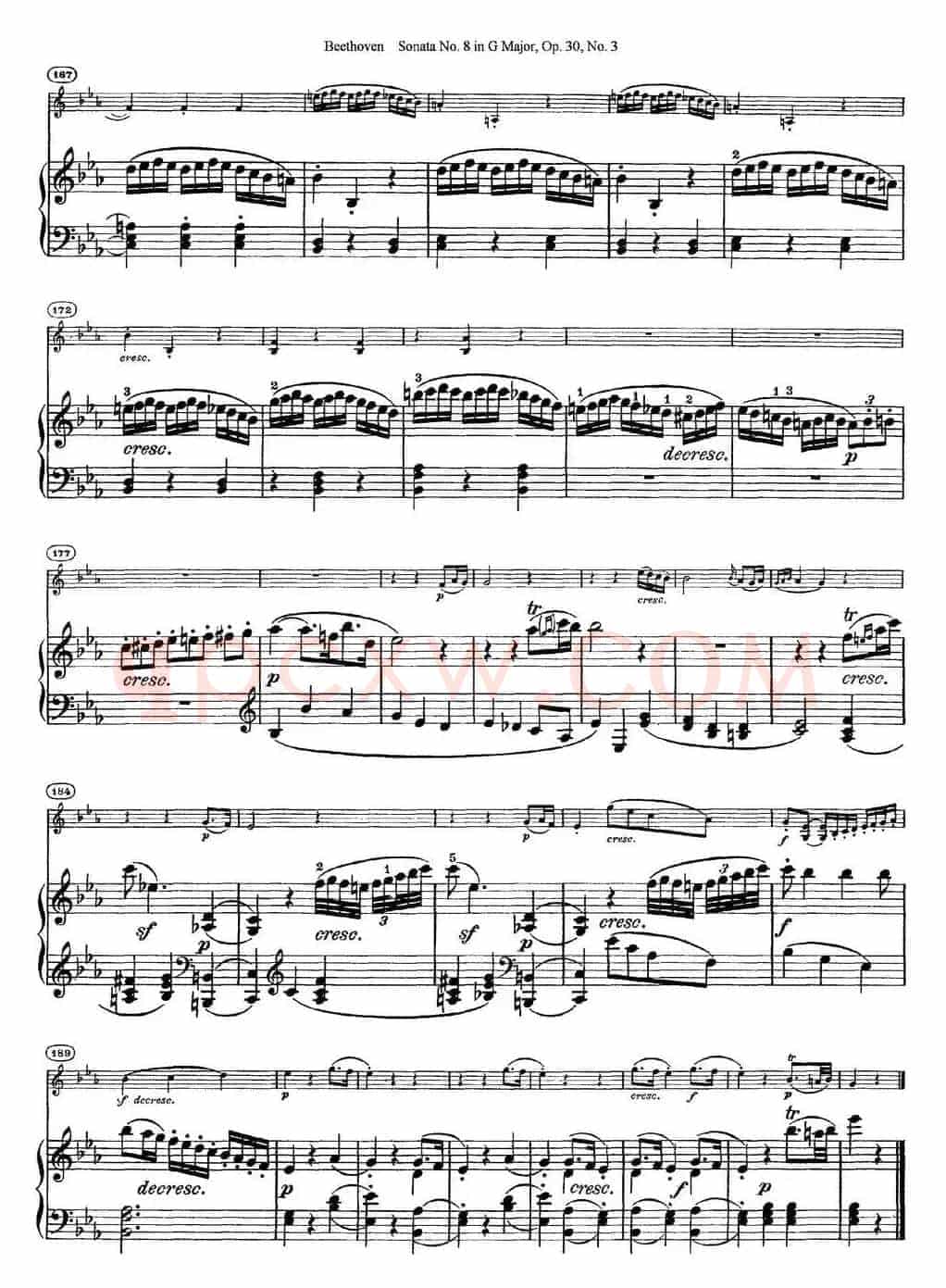 Violin Sonata No.8 in G Major Op.30 No.3（小提琴+钢琴伴奏）