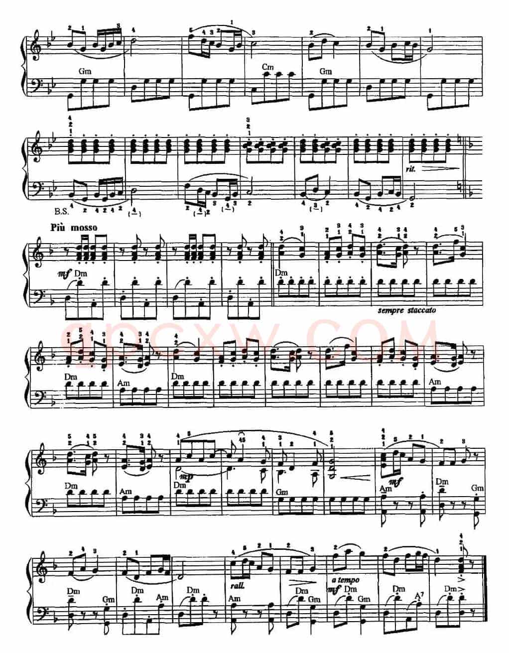 中国民歌手风琴曲集：41、采茶灯