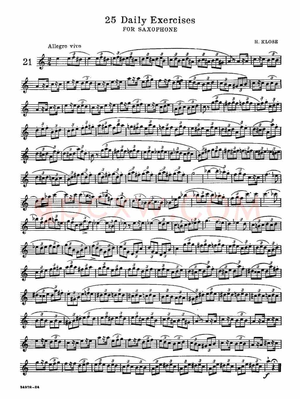 klose - 25首萨克斯练习曲（21）