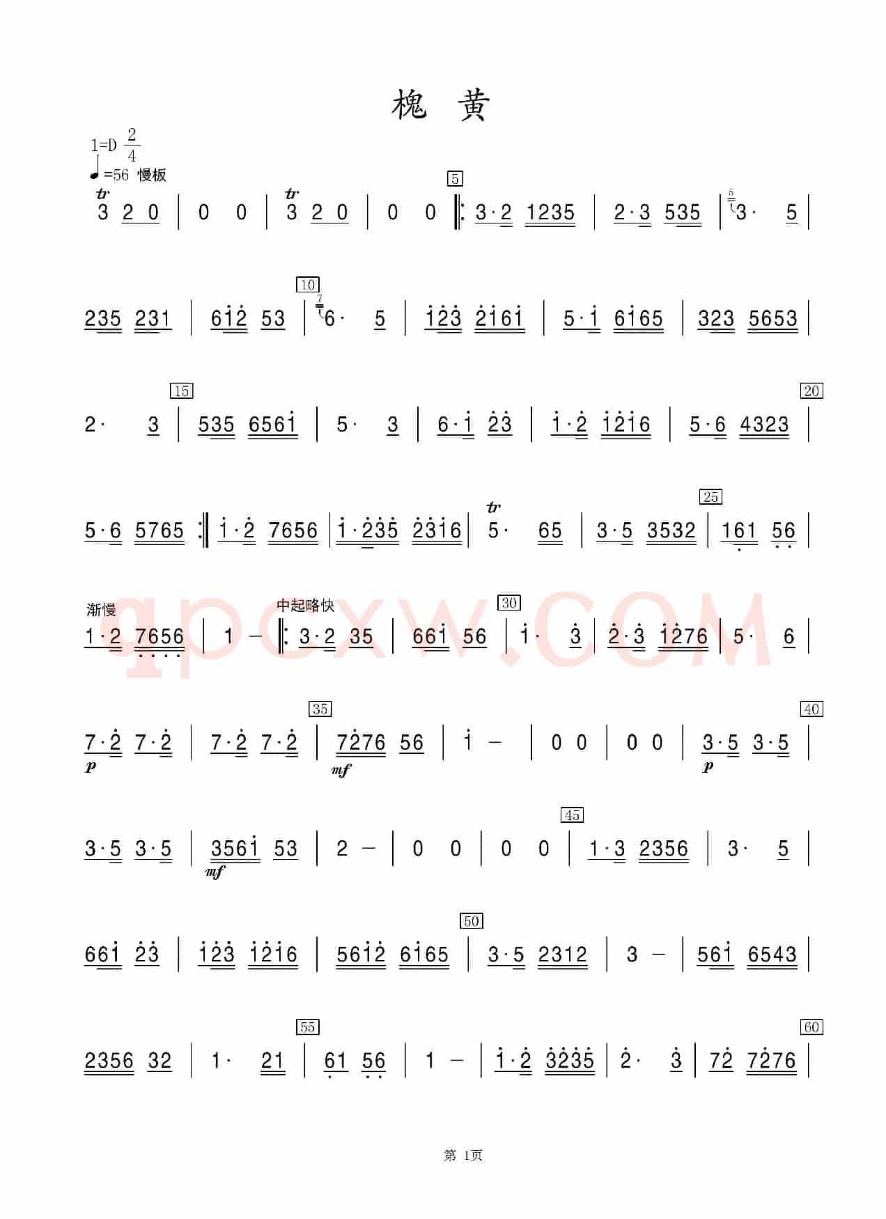 槐黄（竹笛）