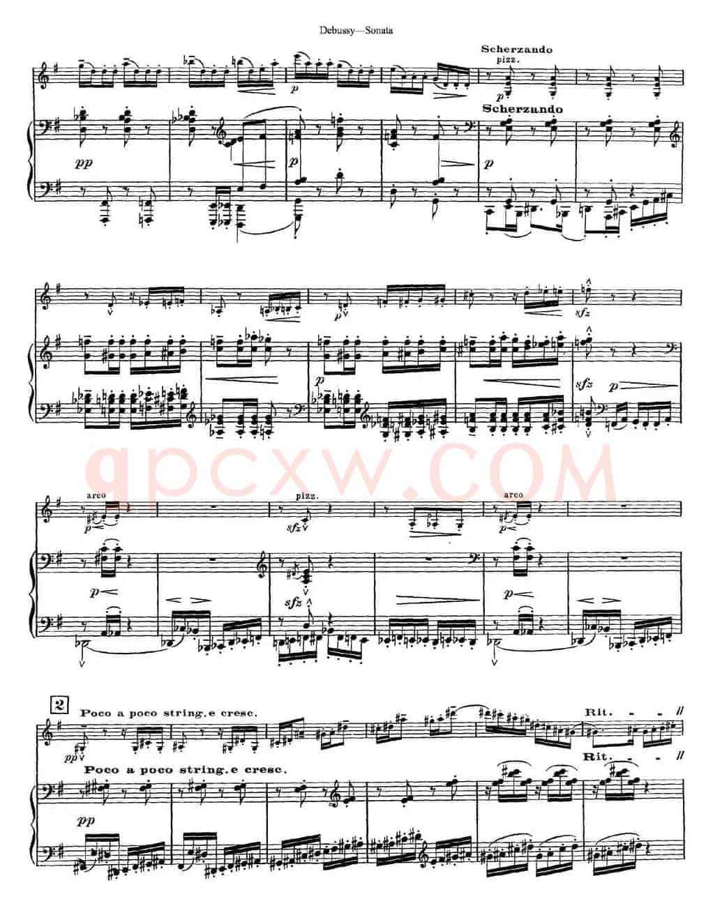 Debussy Sonata（小提琴+钢琴伴奏）